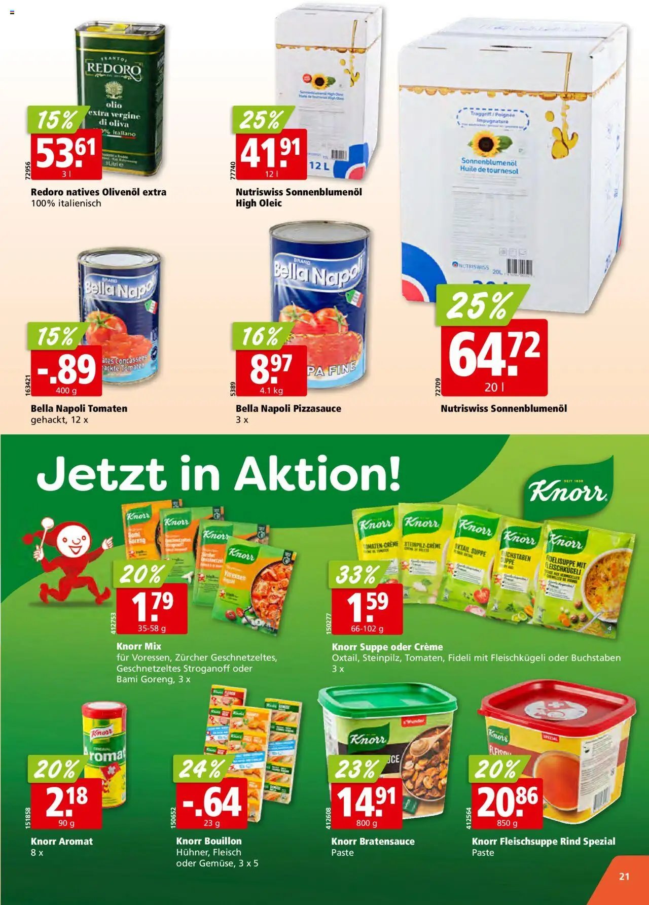 Aligro Aktionen Schlieren, Gossau SG, Frauenfeld, Rapperswil-Jona, Sargans, Bern, Brüttisellen, Pratteln, Emmen, Spreitenbach (2025-09-22 - 2025-09-27)