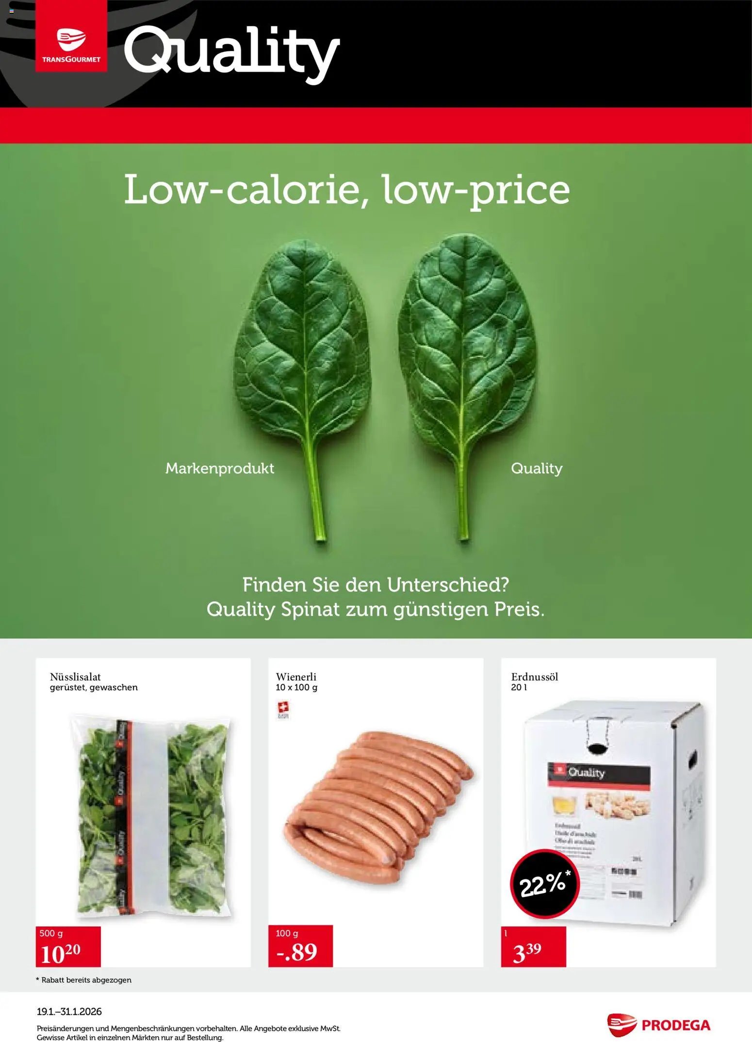 Prodega Aktionen Transgourmet Quality (2026-01-19 - 2026-01-31) | 1