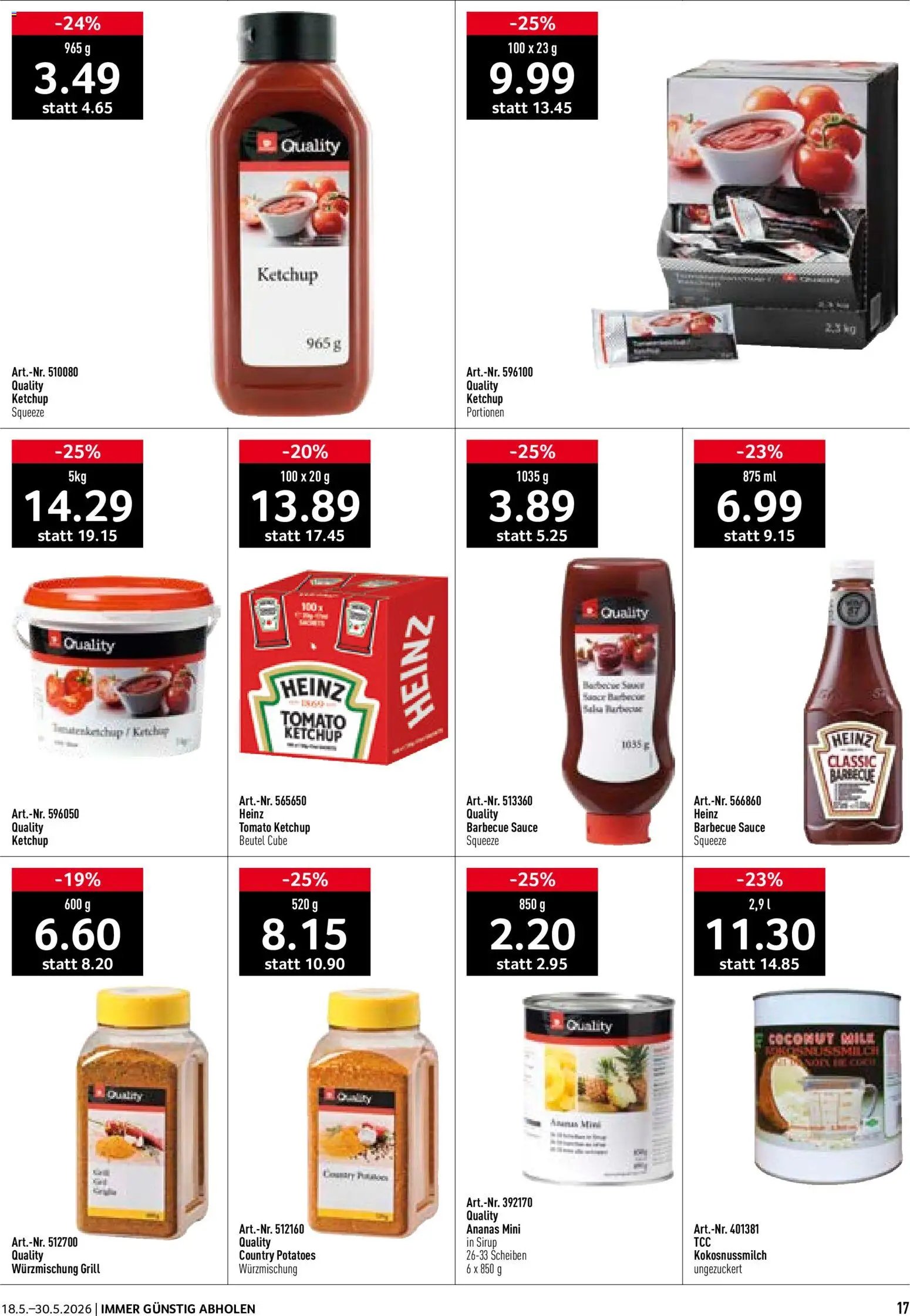 Prodega aktionen Take Away (2026-05-18 - 2026-05-30)