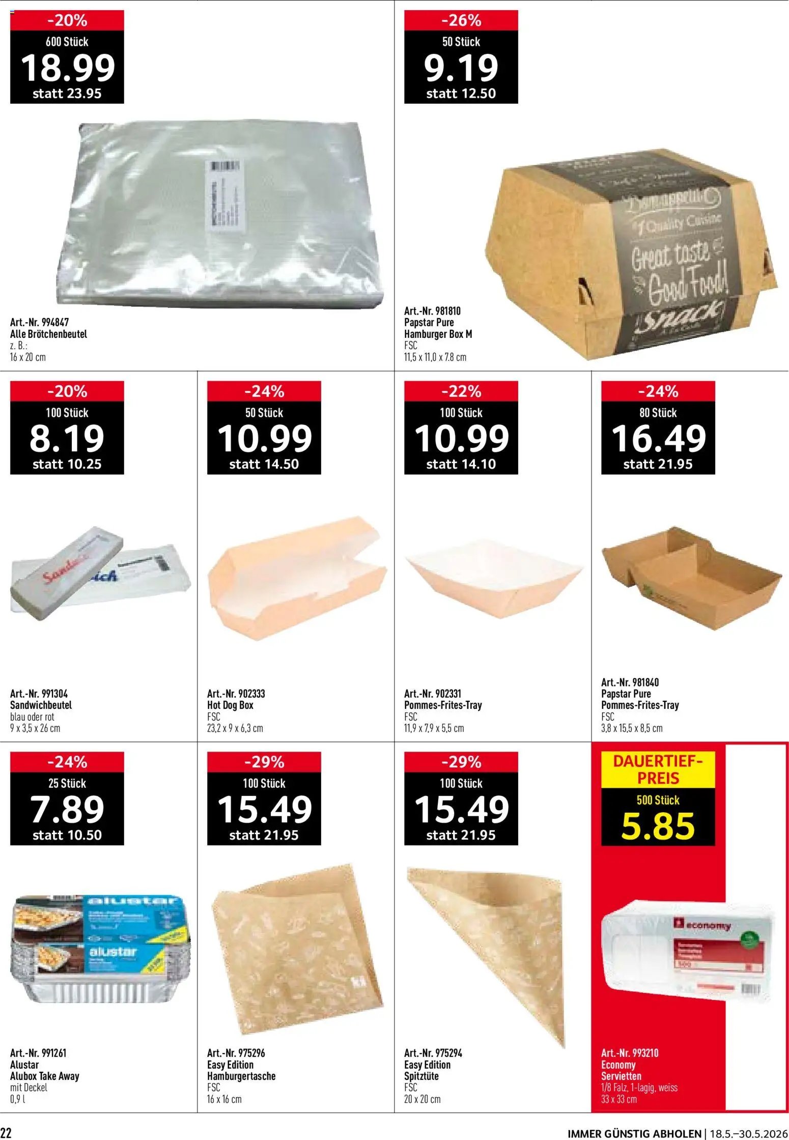 Prodega aktionen Take Away (2026-05-18 - 2026-05-30)