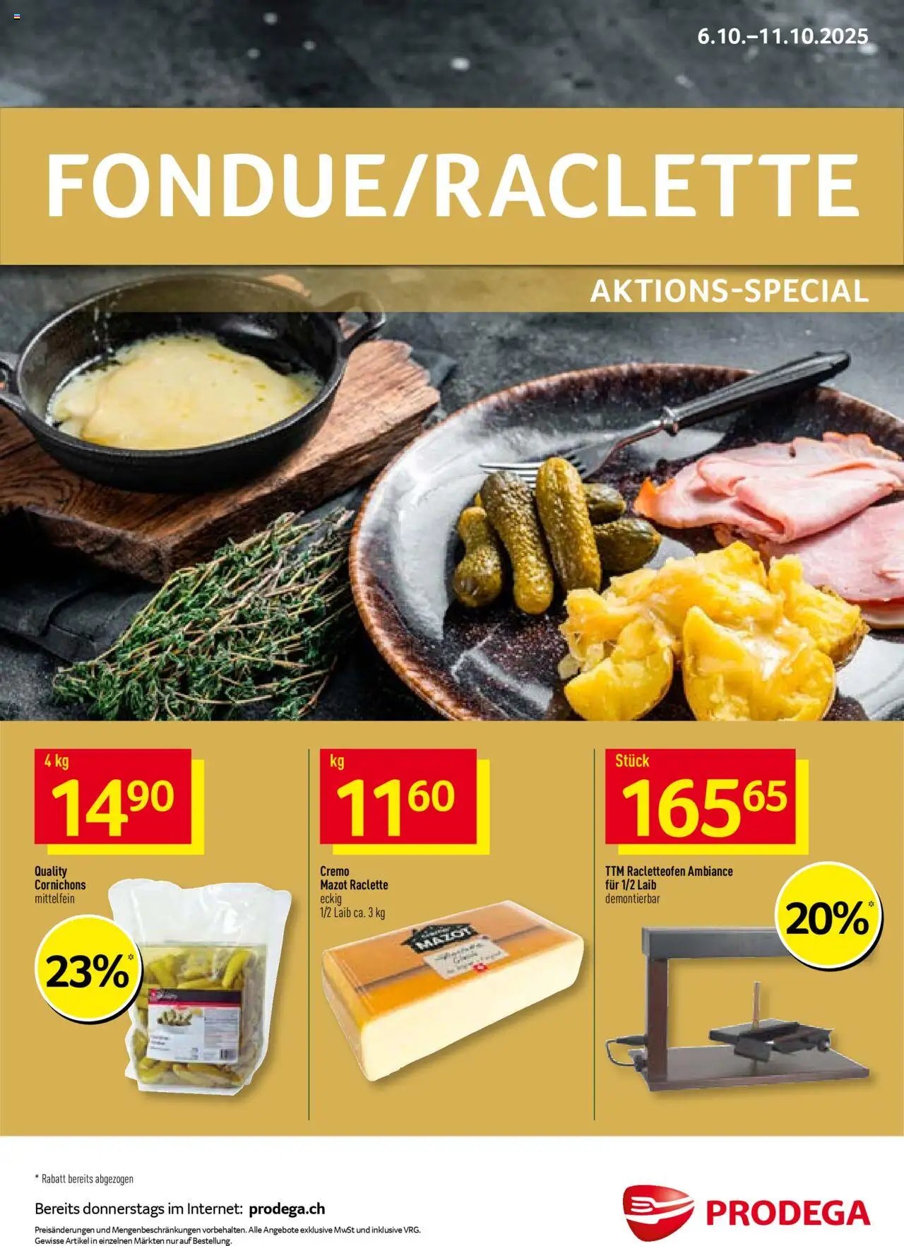 Prodega Aktionen Fondue/Raclette (2025-10-06 - 2025-10-11) | 1