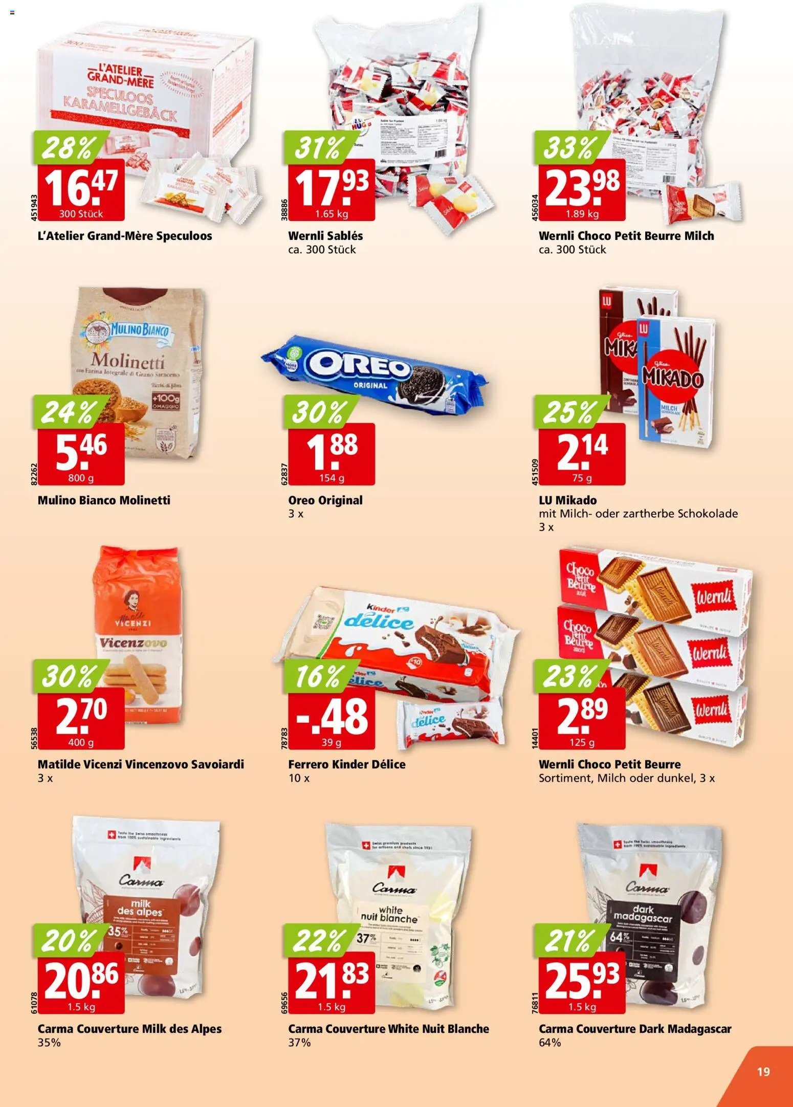 Aligro aktionen Chavannes, Matran, Genf, Sitten
