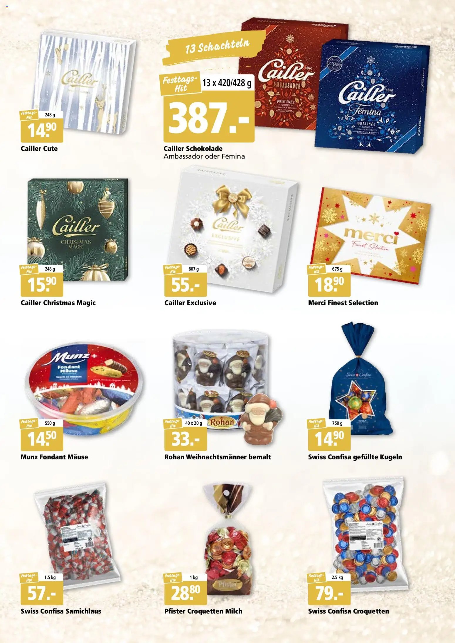 Aligro Aktionen Festtags-Hits Chavannes, Matran, Genf, Sitten (2025-11-03 - 2025-11-15)