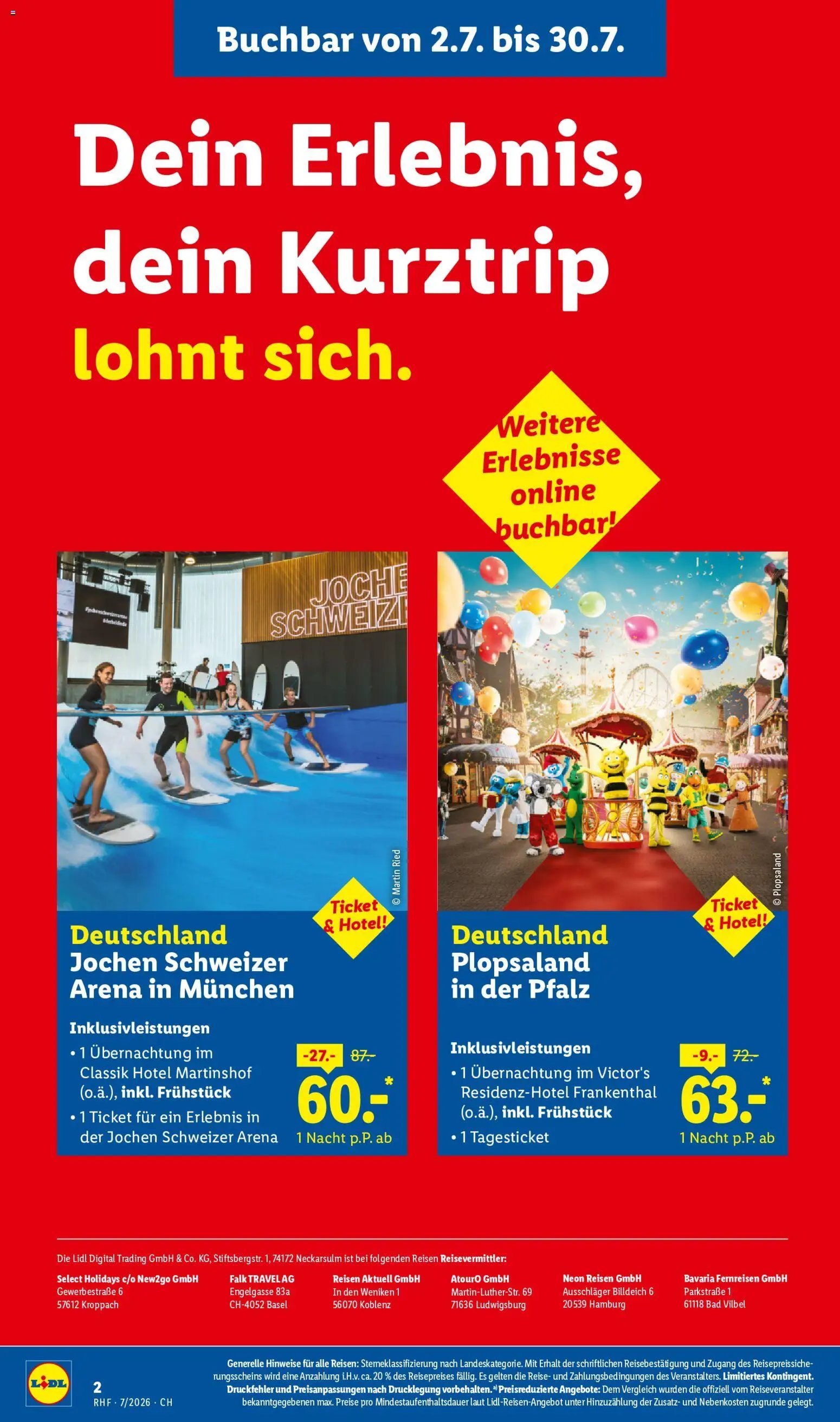 Lidl aktionen Reise-Highlights