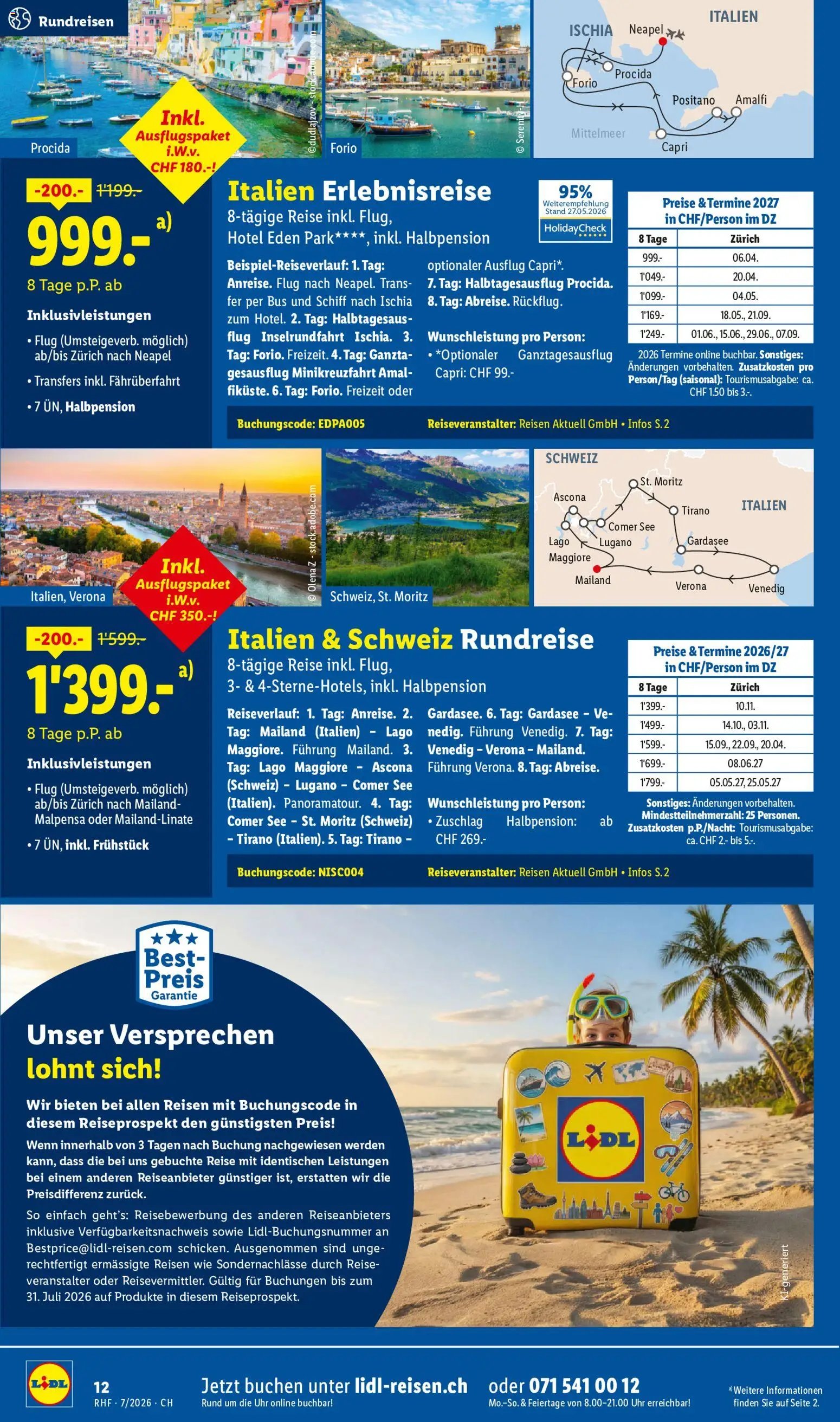 Lidl aktionen Reise-Highlights