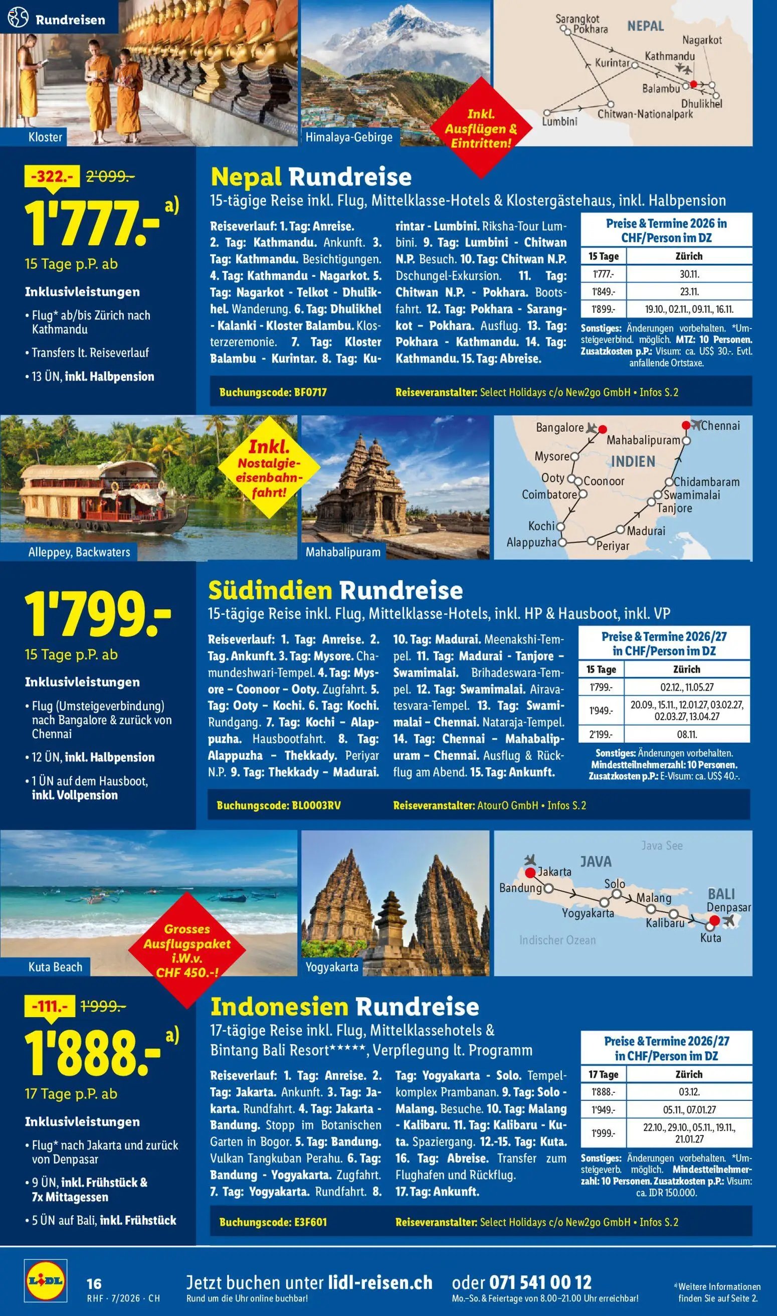 Lidl aktionen Reise-Highlights