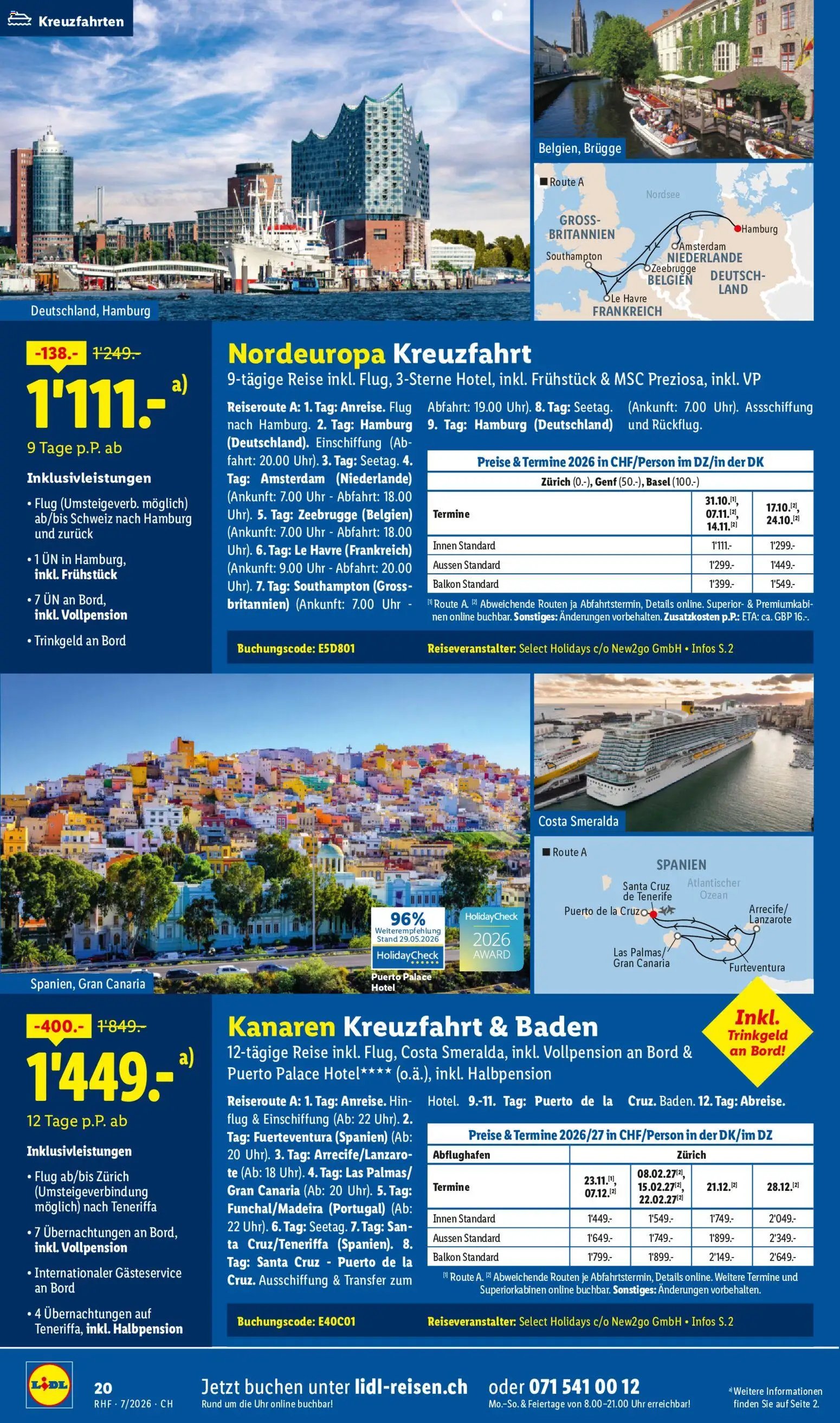 Lidl aktionen Reise-Highlights