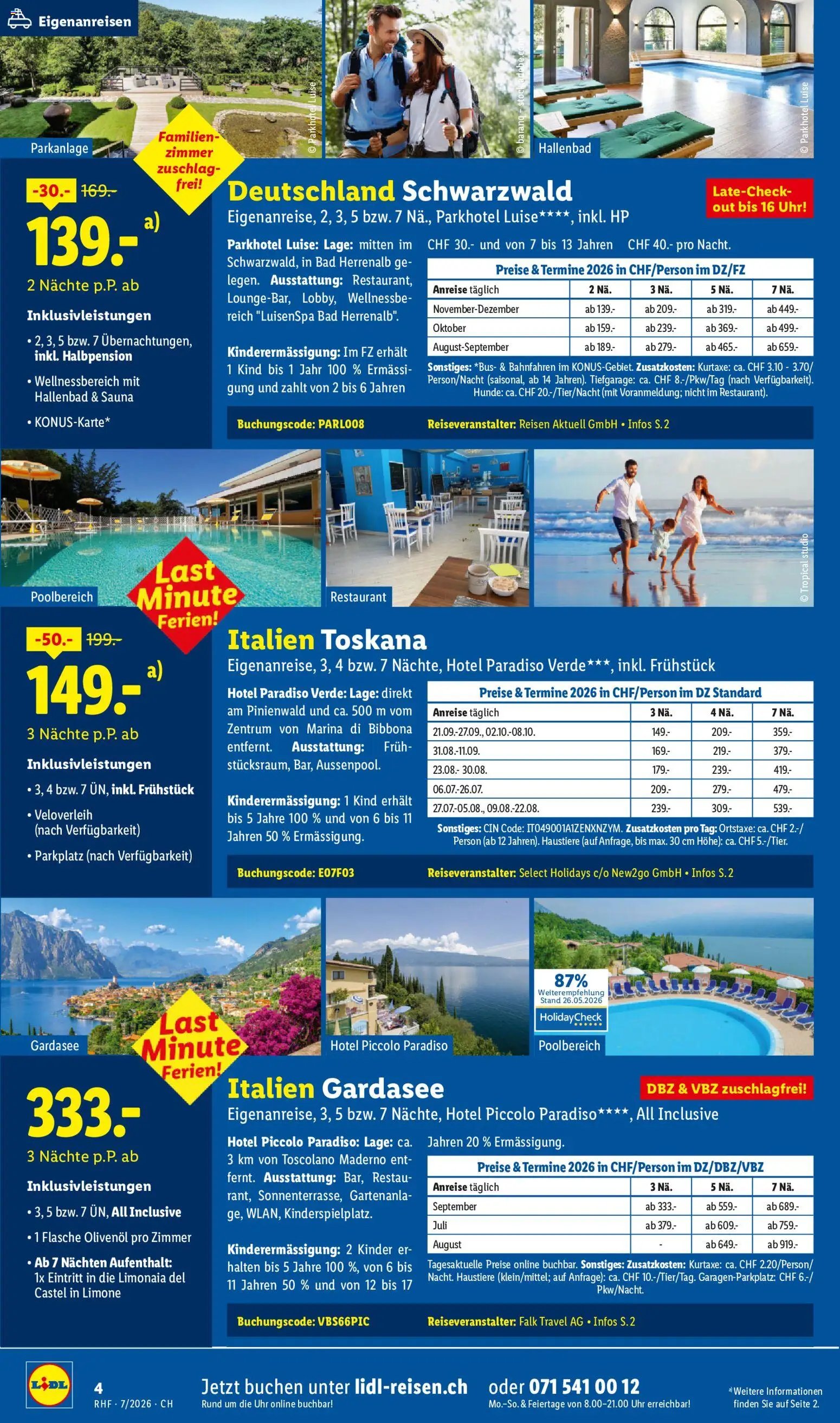 Lidl aktionen Reise-Highlights