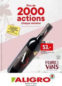 Aligro aktionen Foire aux vins Chavannes