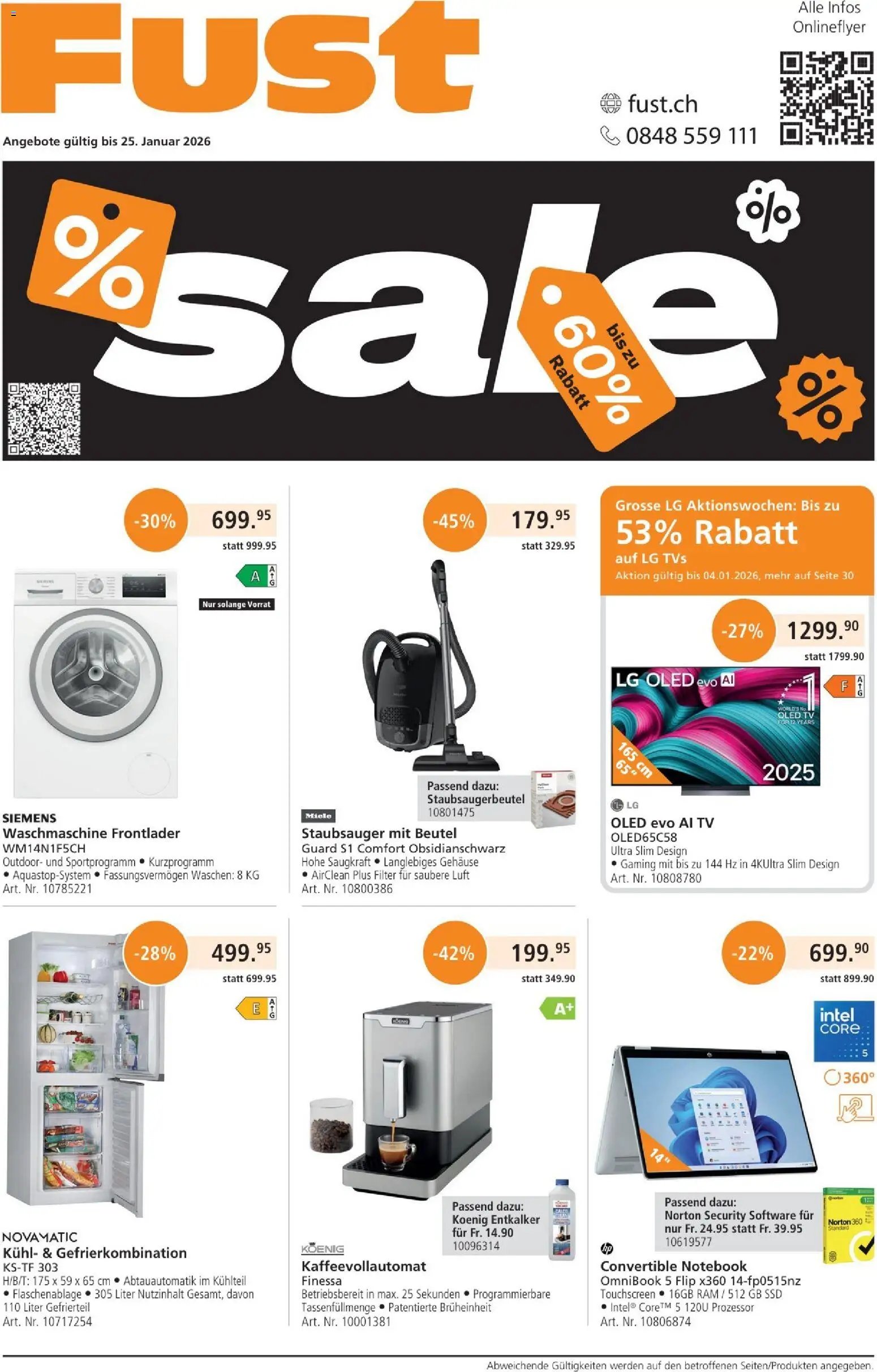 Fust Aktionen (2025-12-25 - 2026-01-25)
