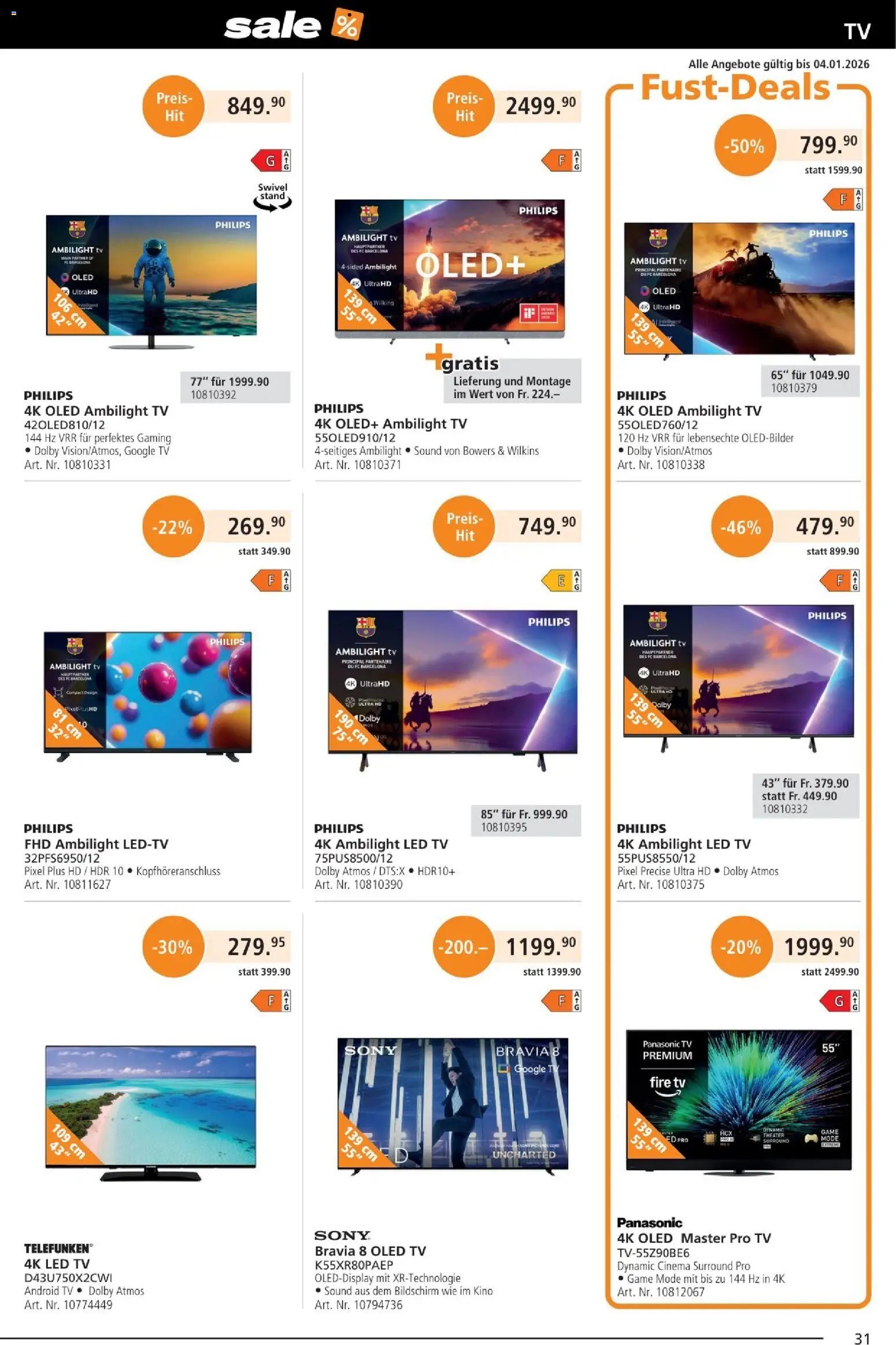 Fust Aktionen (2025-12-25 - 2026-01-25)