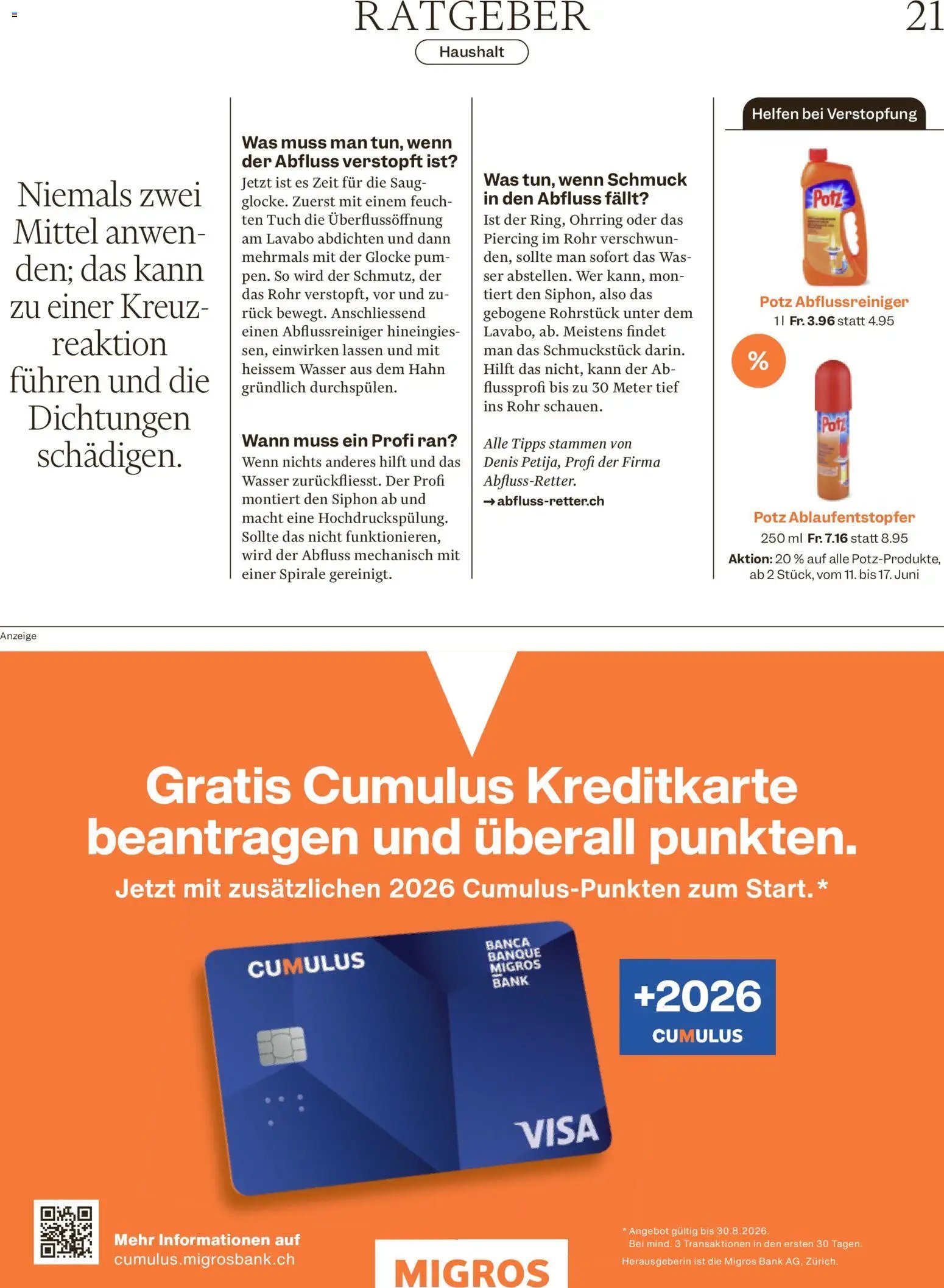 Migros aktionen Magazin