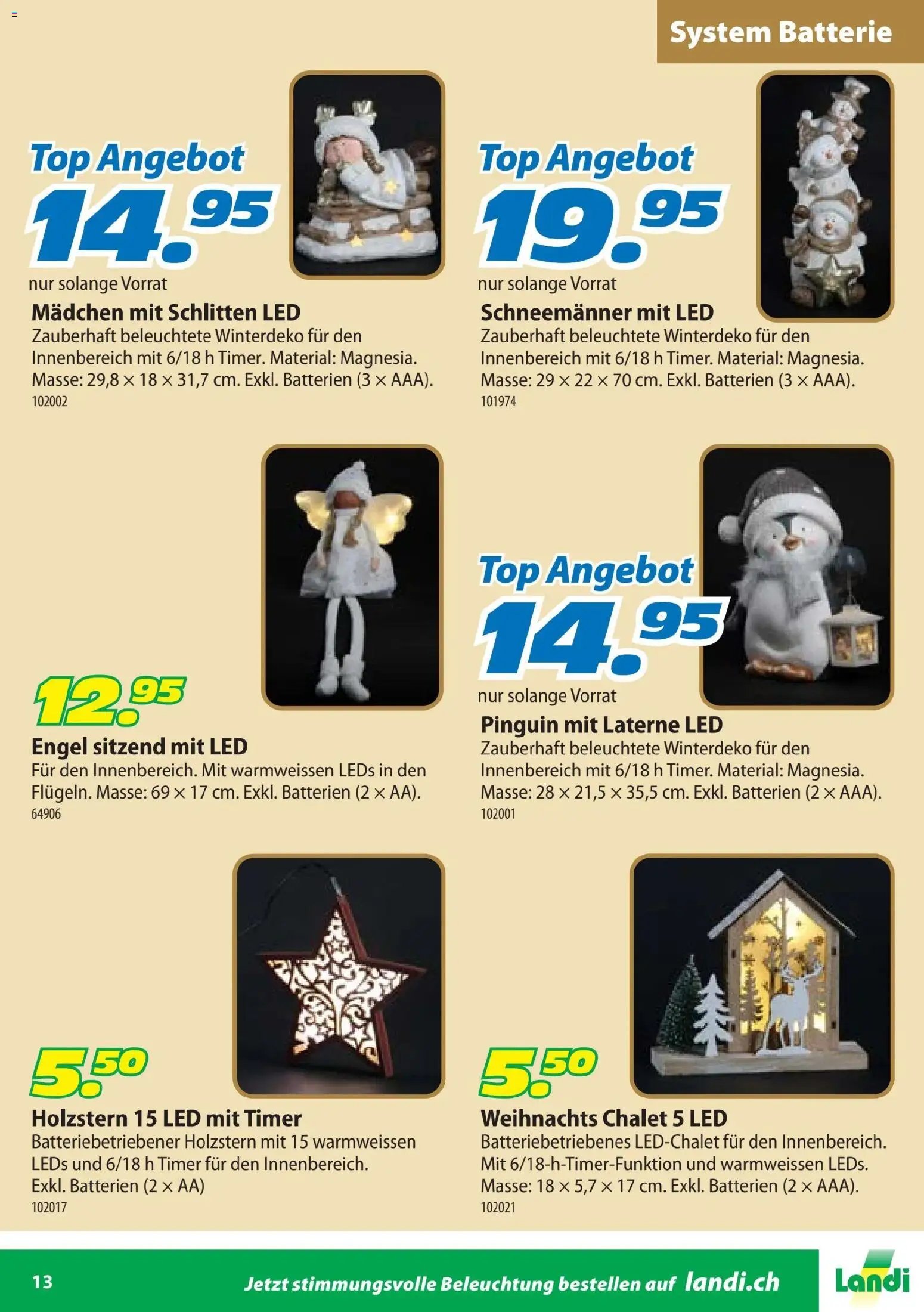 Landi Aktionen Weihnachtsbeleuchtung (2025-10-24 - 2025-12-31) | 13