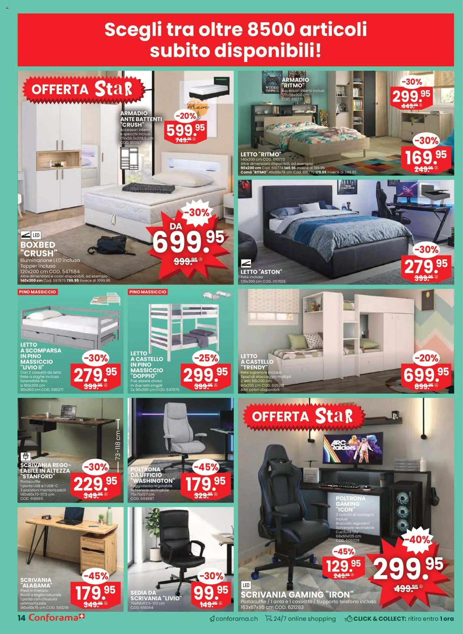 Conforama Aktionen Mobili e Materassi (2026-01-28 - 2026-02-10) | 14