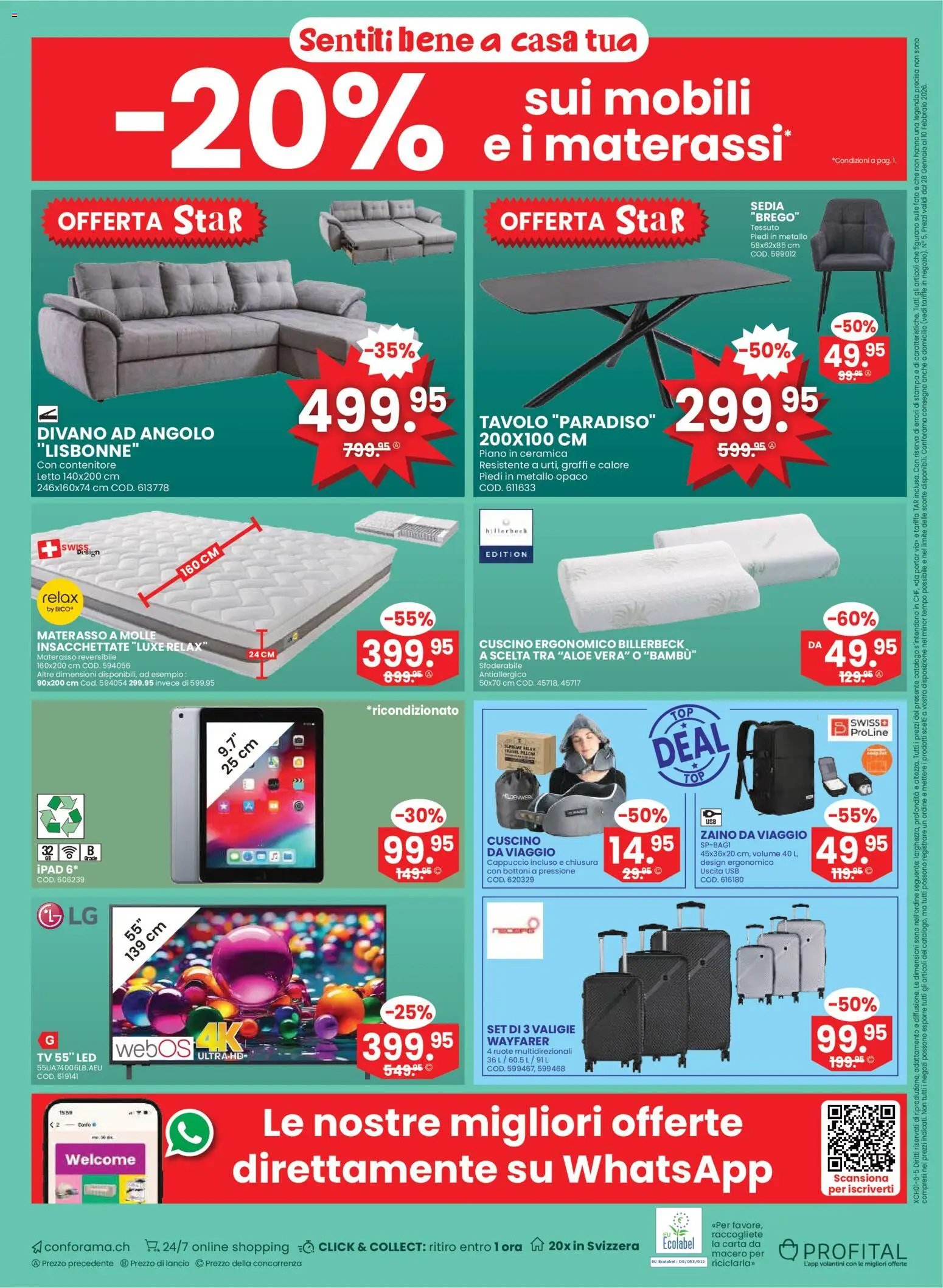 Conforama Aktionen Mobili e Materassi (2026-01-28 - 2026-02-10) | 24