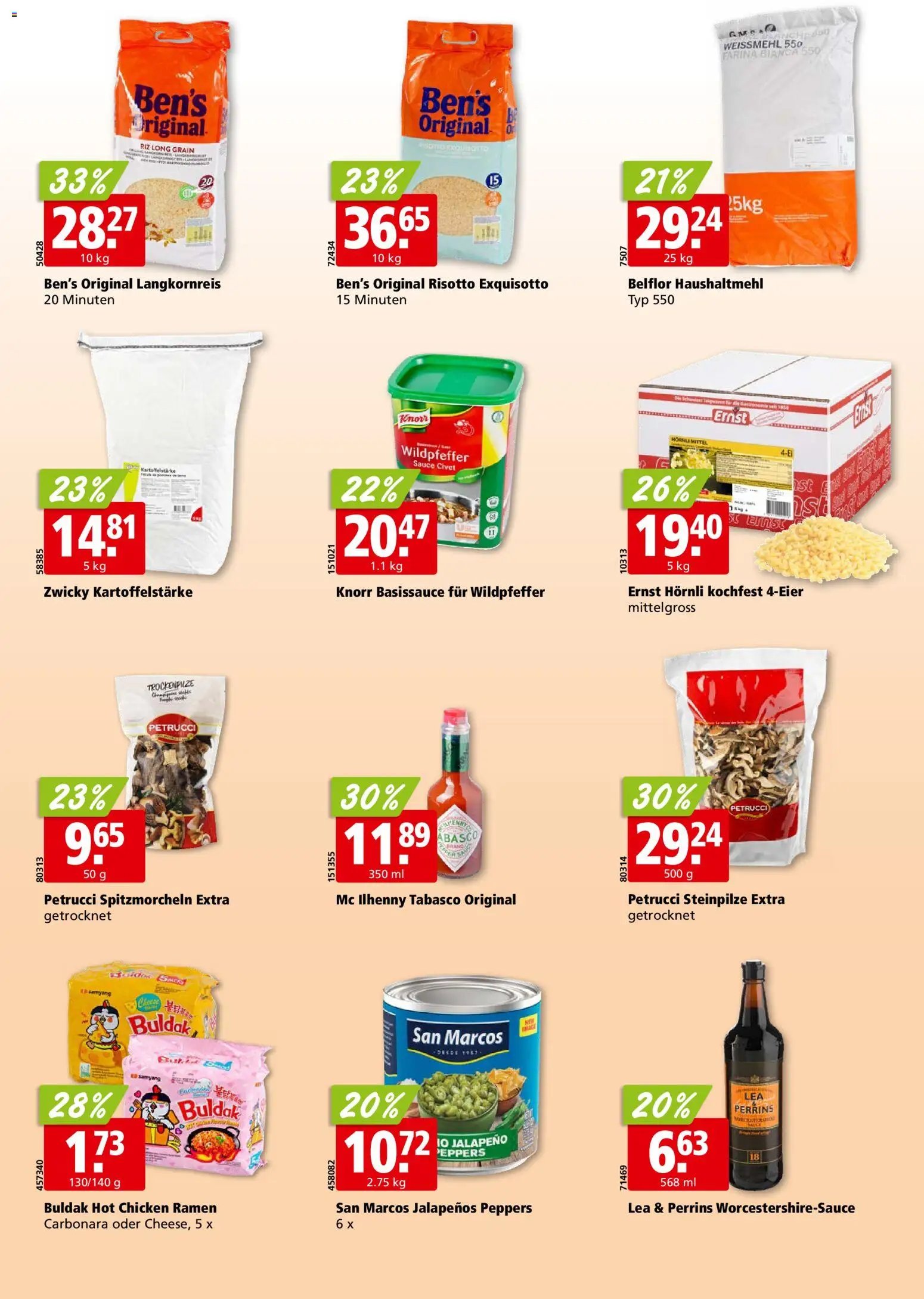 Aligro aktionen Chavannes, Matran, Genf, Sitten