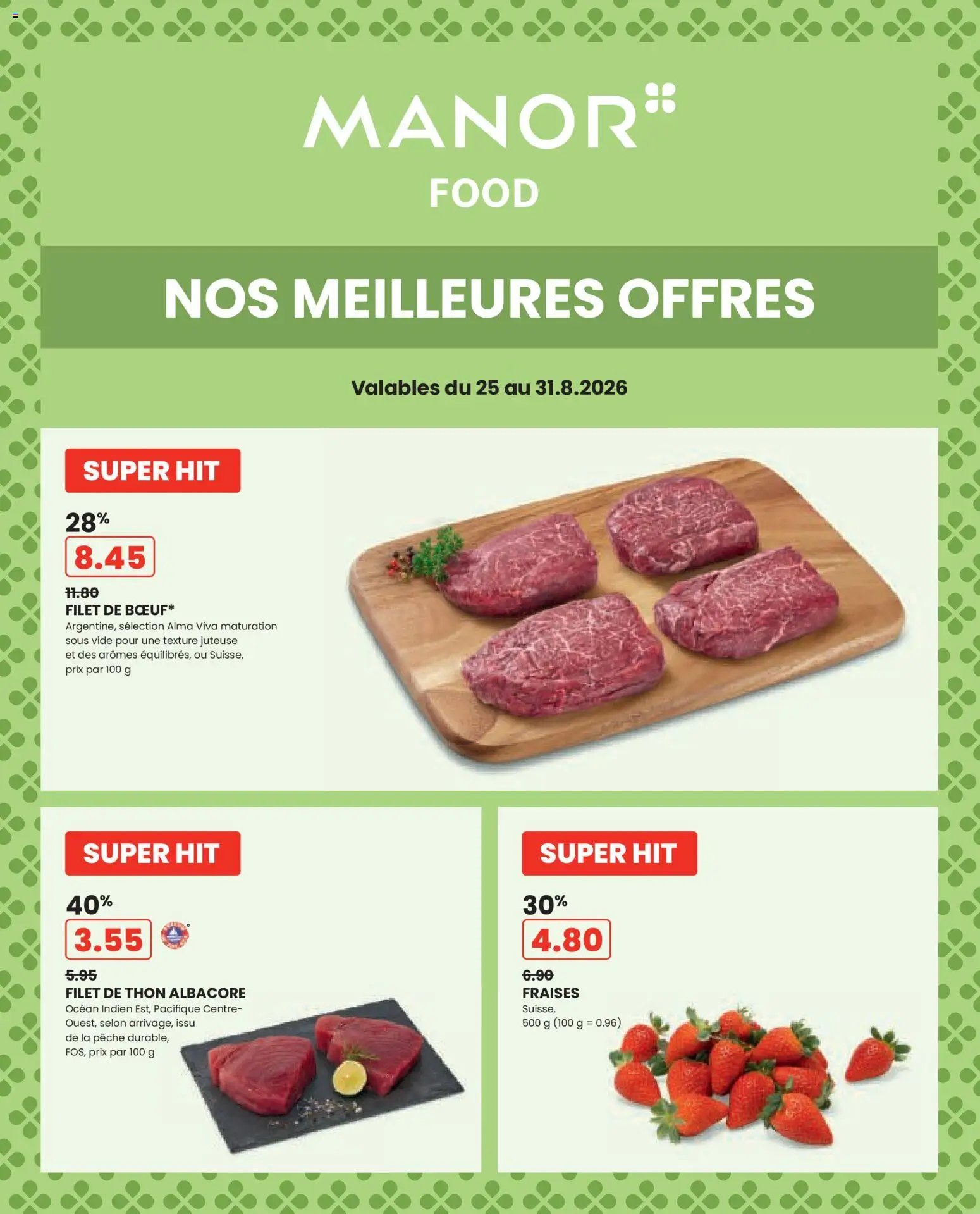 Manor aktionen FR