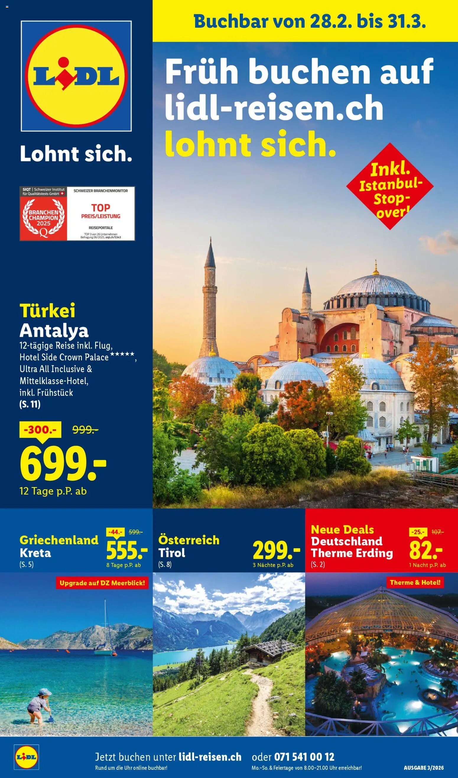 Lidl Aktionen Reisen März (2026-02-28 - 2026-03-31)
