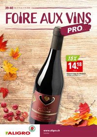 Aligro aktionen Vins Genève