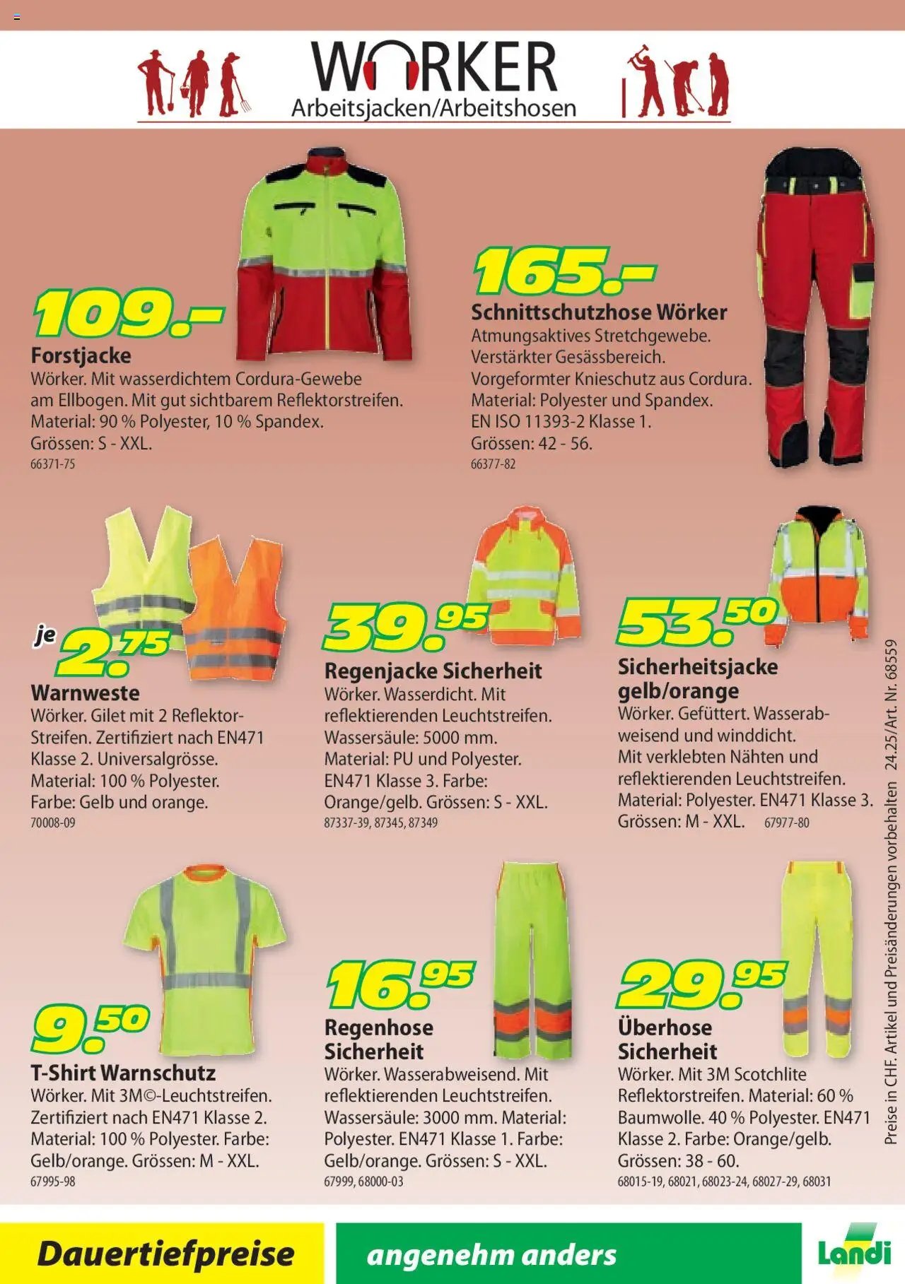 Landi Aktionen Arbeitsbekleidung Wörker (2025-06-11 - 2025-12-31) | 10