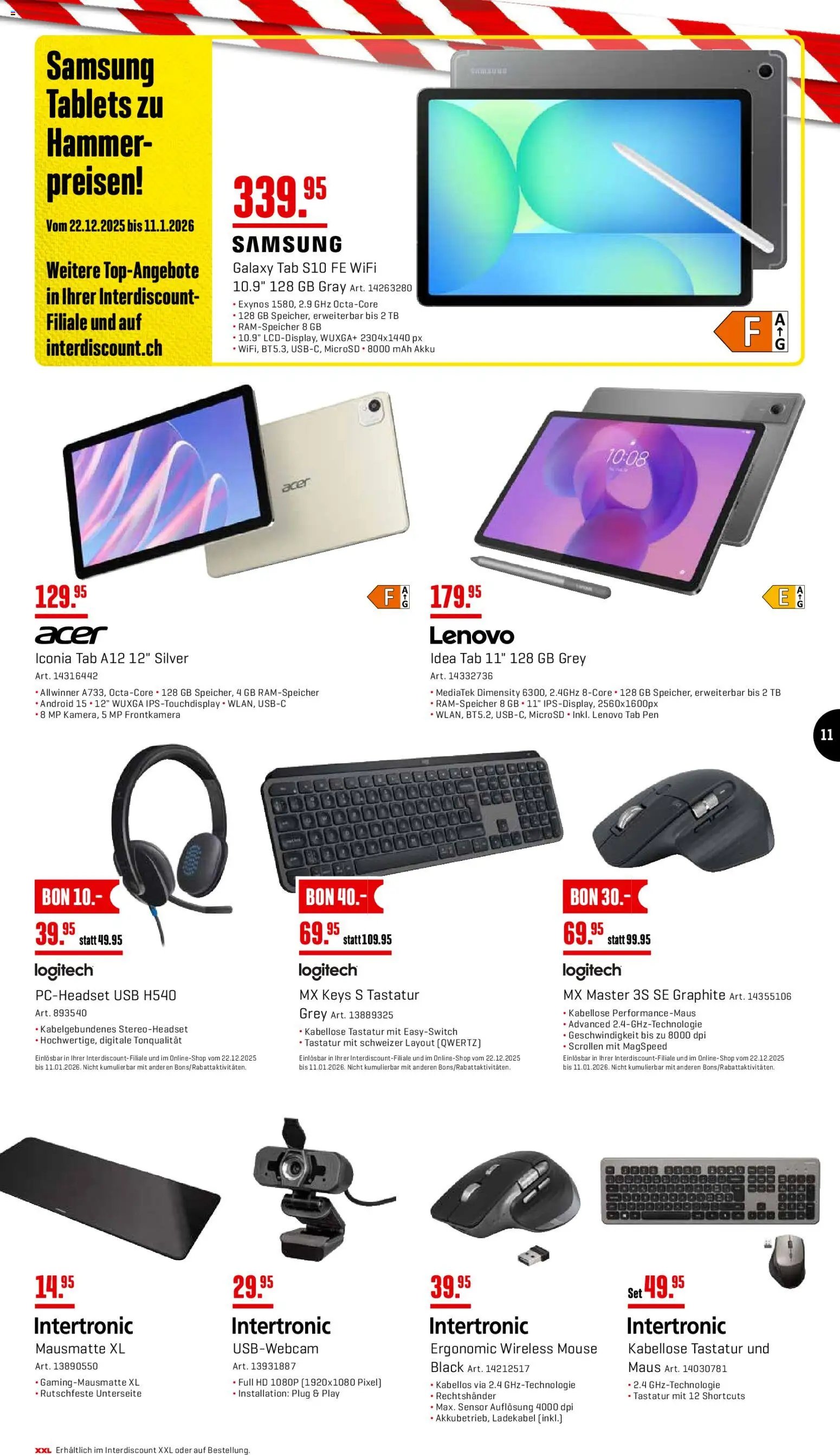 Interdiscount Aktionen (2025-12-22 - 2026-01-11)