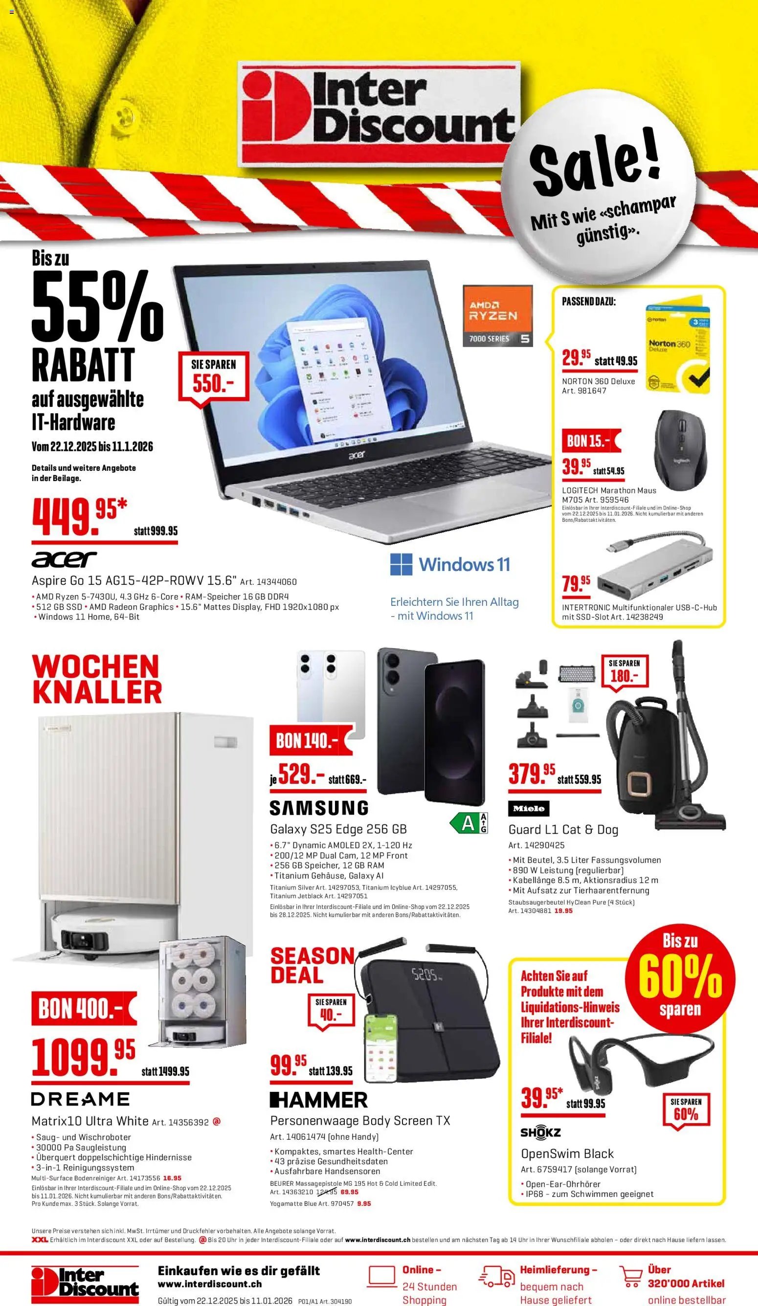 Interdiscount Aktionen (2025-12-22 - 2026-01-11)