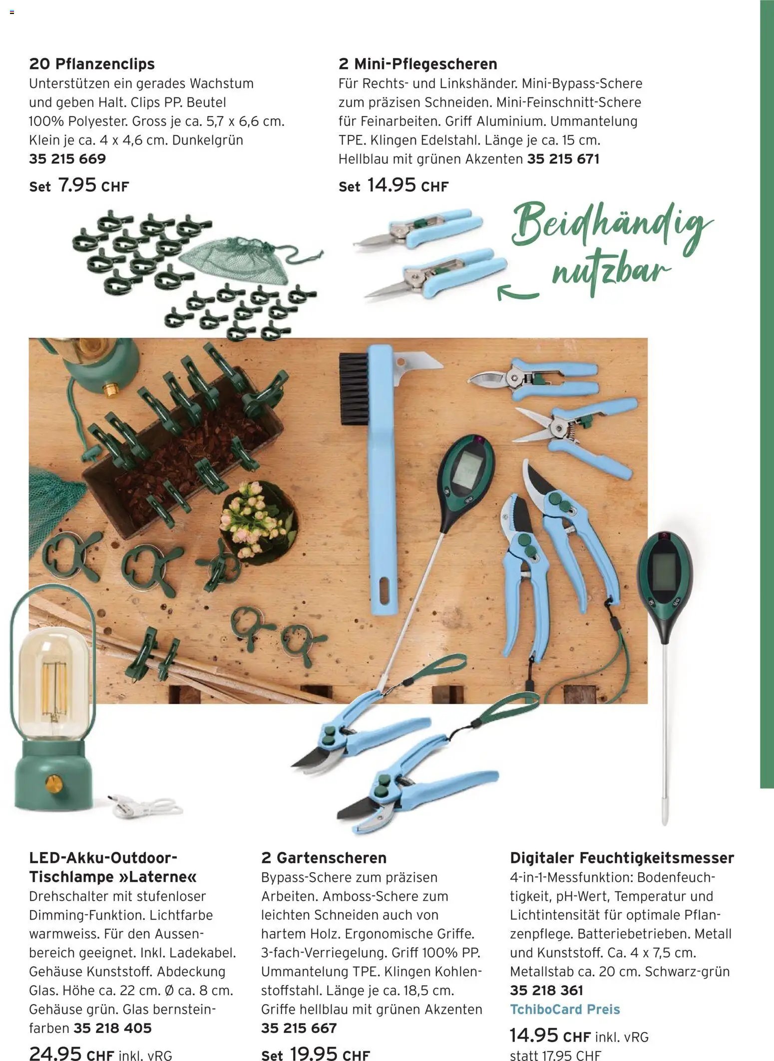 Tchibo aktionen Glück wächst im Grünen (2026-04-07 - 2026-04-27)