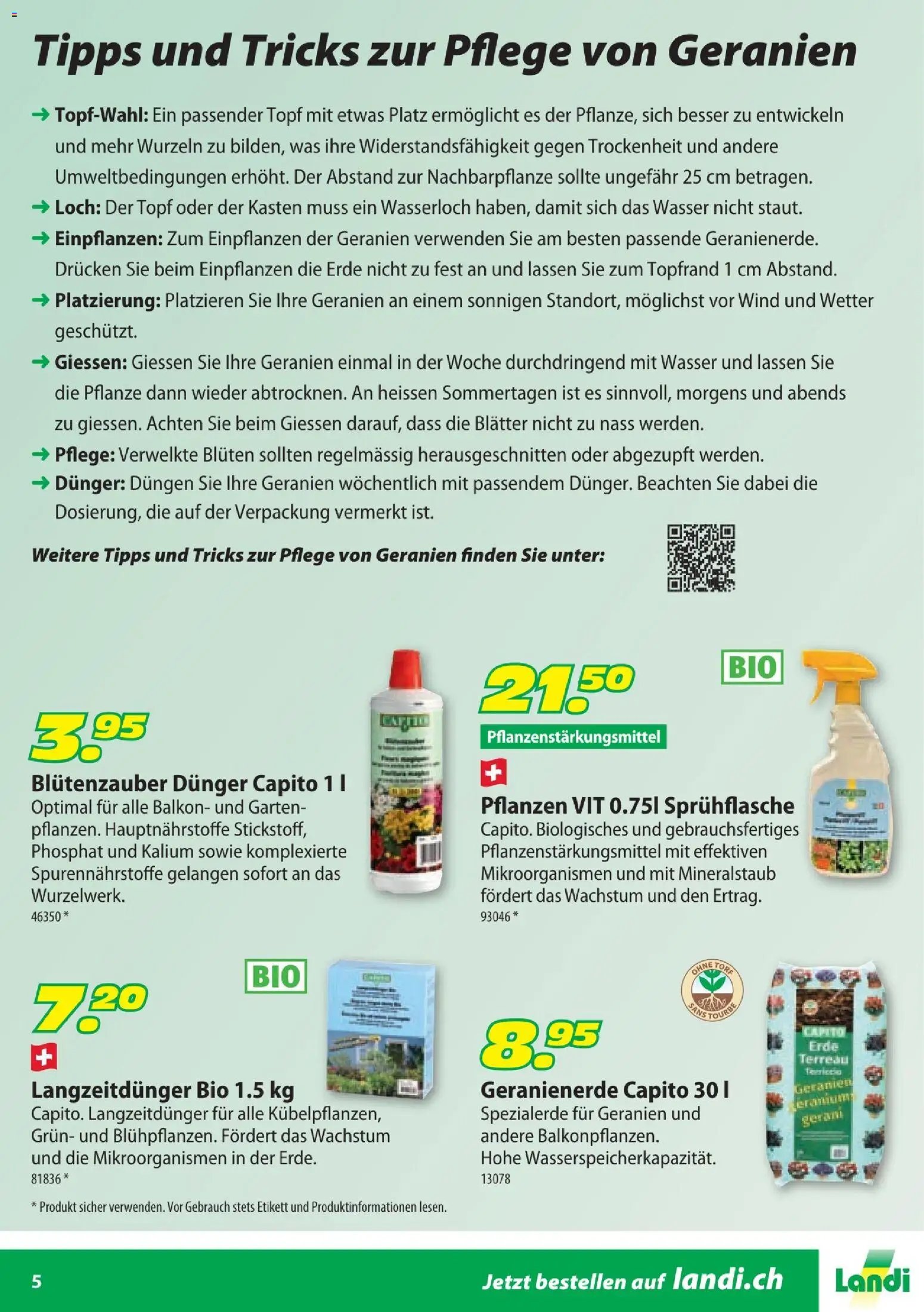 Landi aktionen Geranien (2026-04-10 - 2026-06-30) | 5
