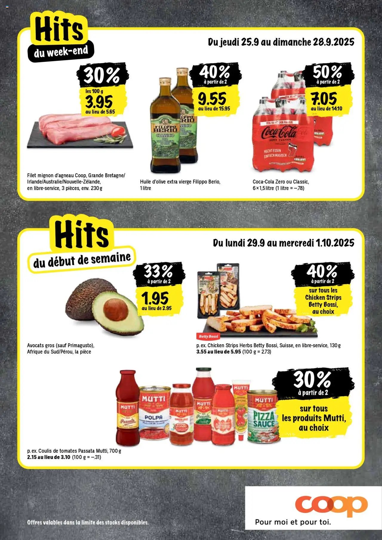 Coop - Les actions de la semaine (2025-09-25 - 2025-10-01)