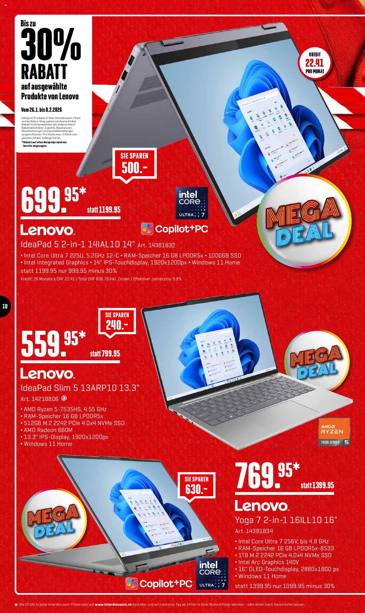 Interdiscount Aktionen (2026-01-26 - 2026-02-08) | 10