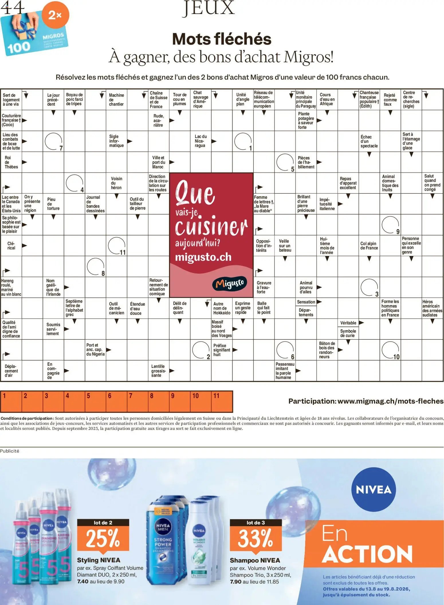 Migros aktionen Magazine FR