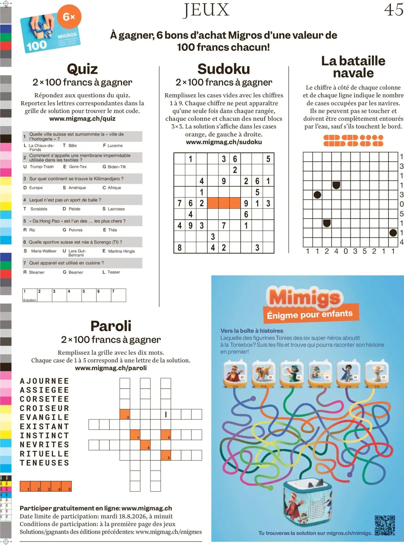 Migros aktionen Magazine FR