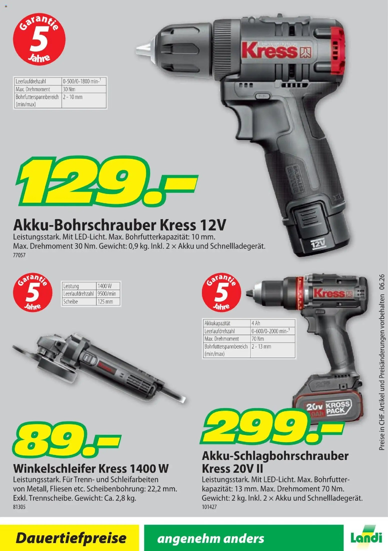 Landi Aktionen Heimwerker (2026-01-30 - 2026-06-30)