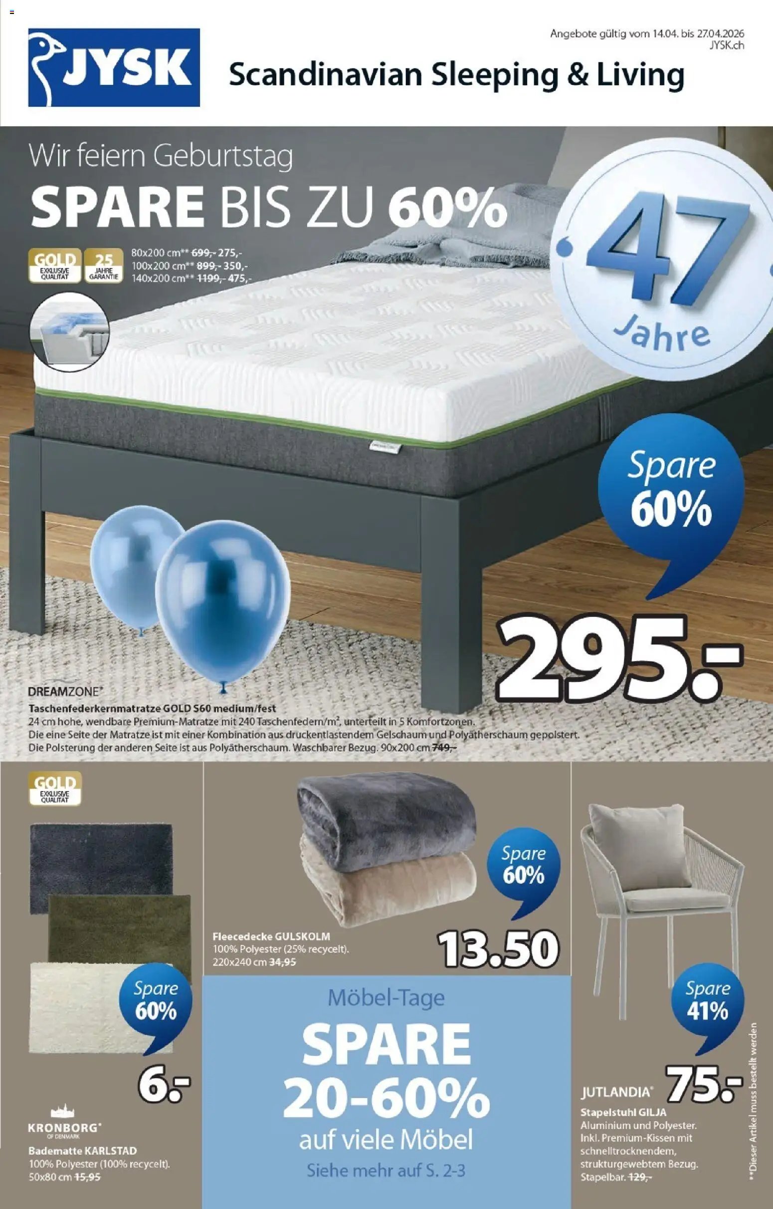 JYSK aktionen (2026-04-14 - 2026-04-27)