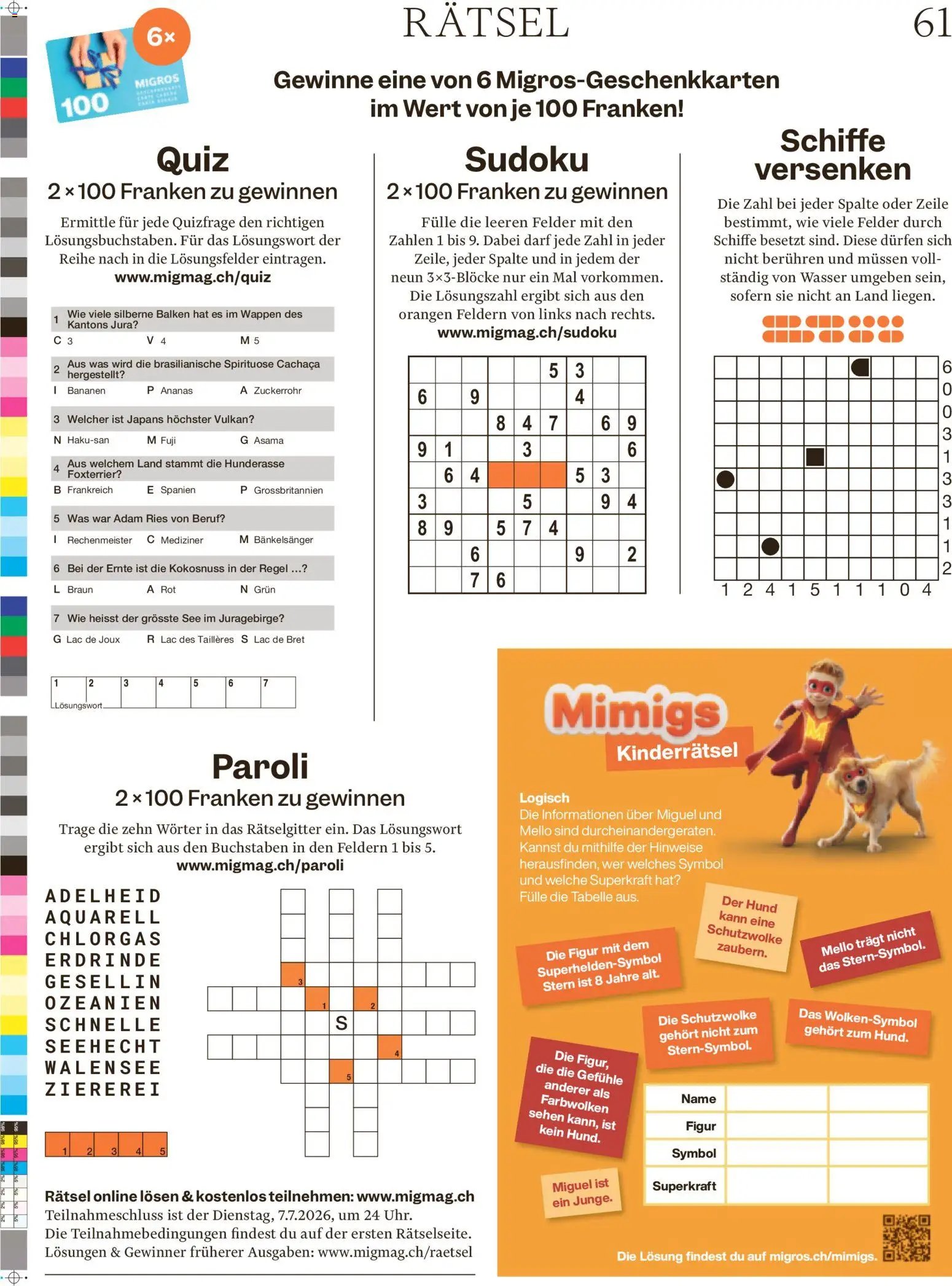 Migros aktionen Magazin