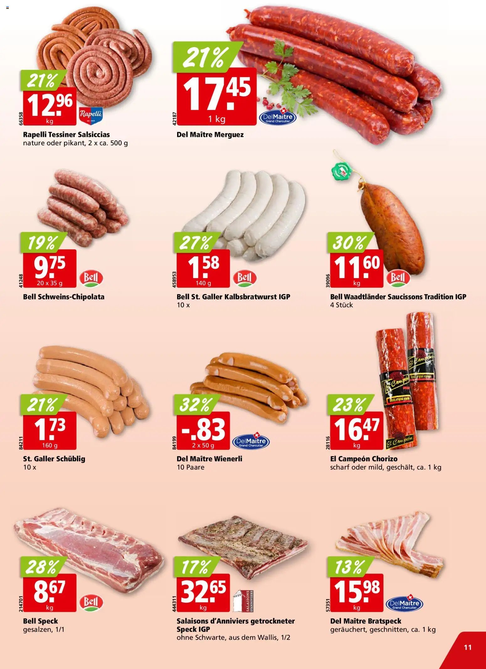 Aligro aktionen Chavannes, Matran, Genf, Sitten
