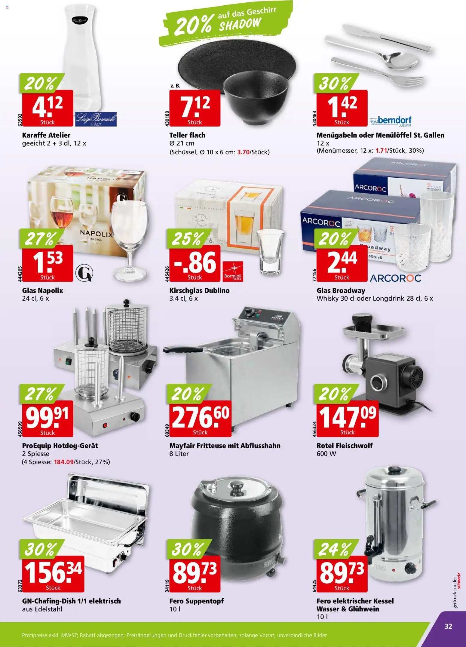 Aligro aktionen Chavannes, Matran, Genf, Sitten