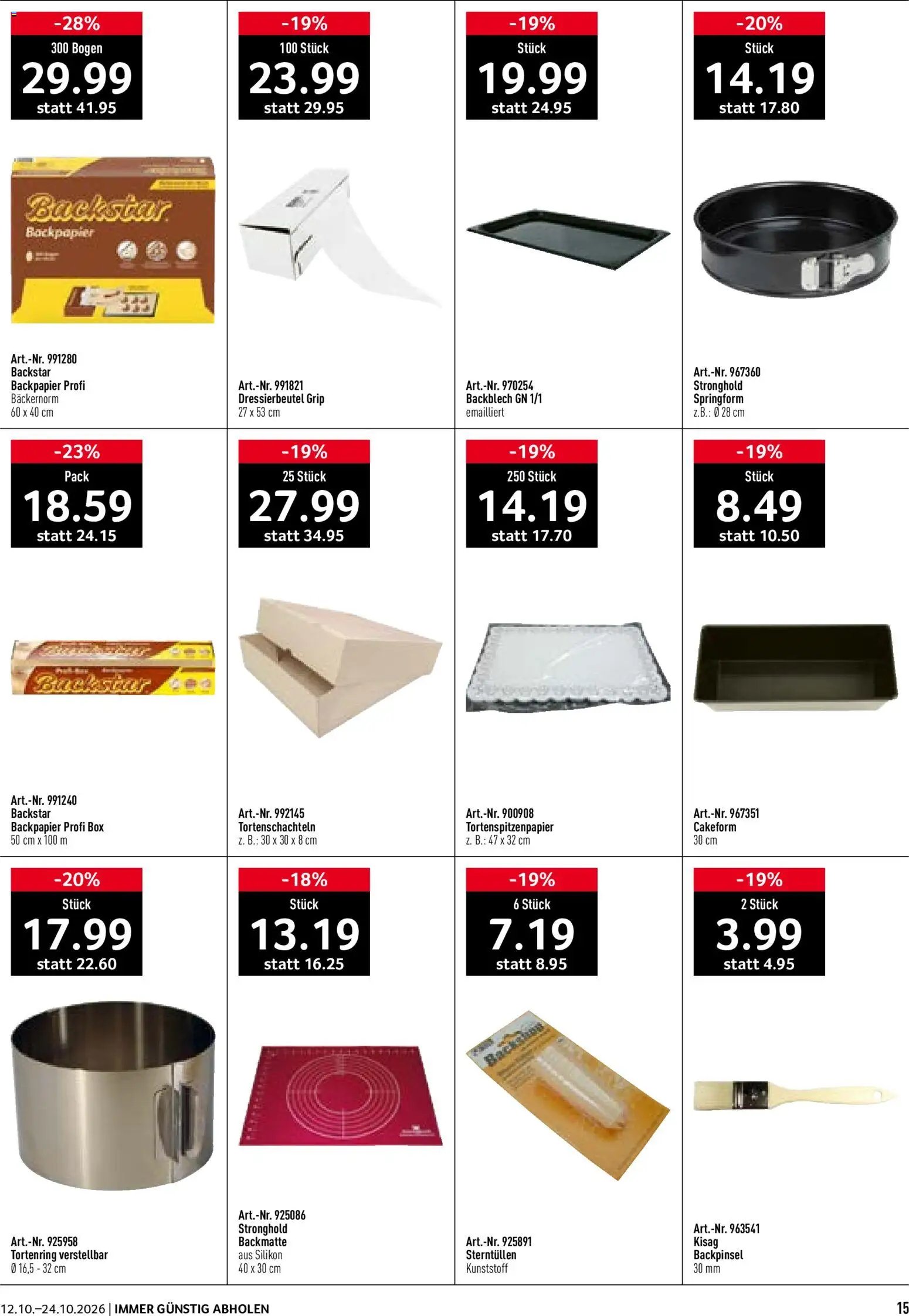 Prodega aktionen Bäckerei