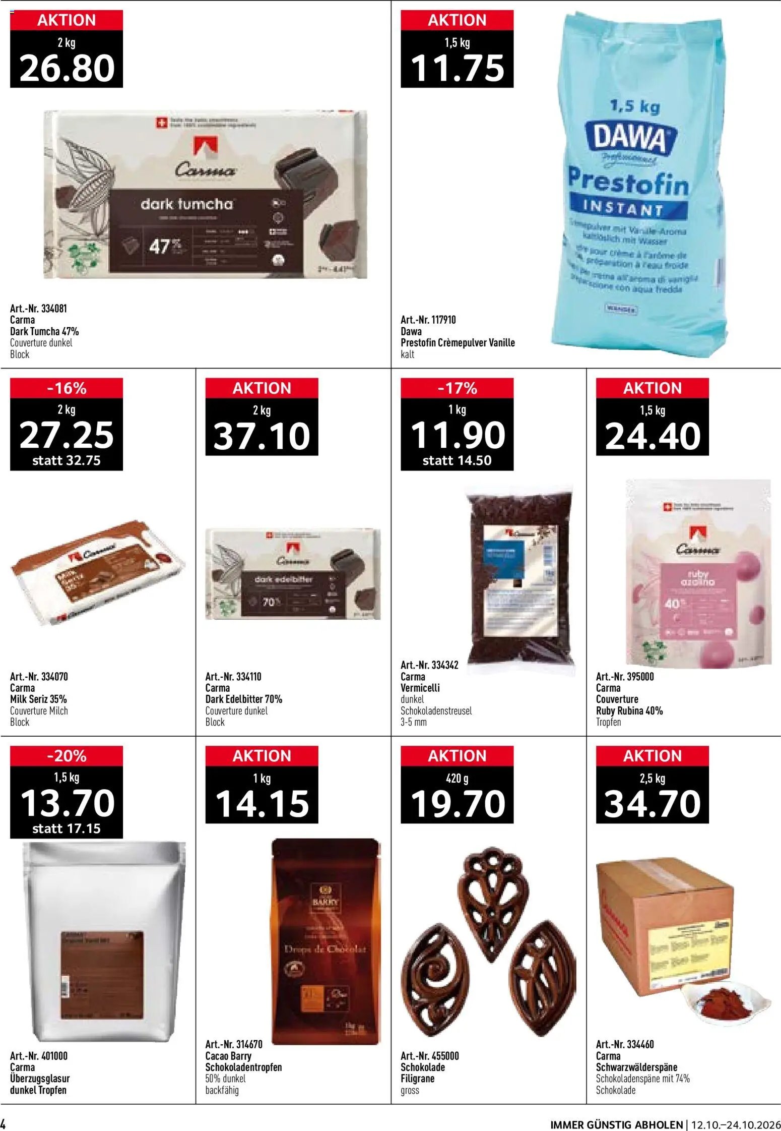Prodega aktionen Bäckerei