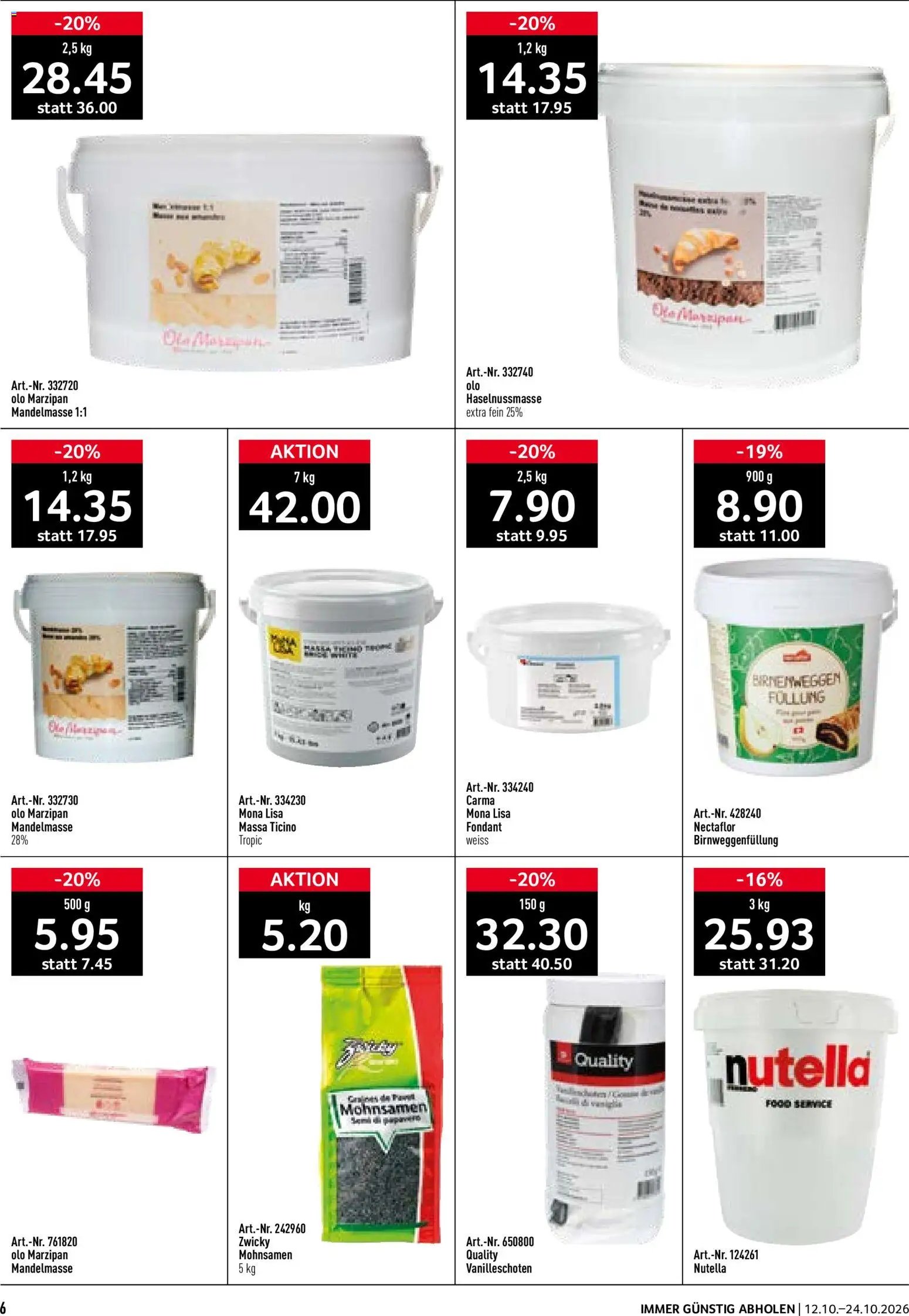 Prodega aktionen Bäckerei