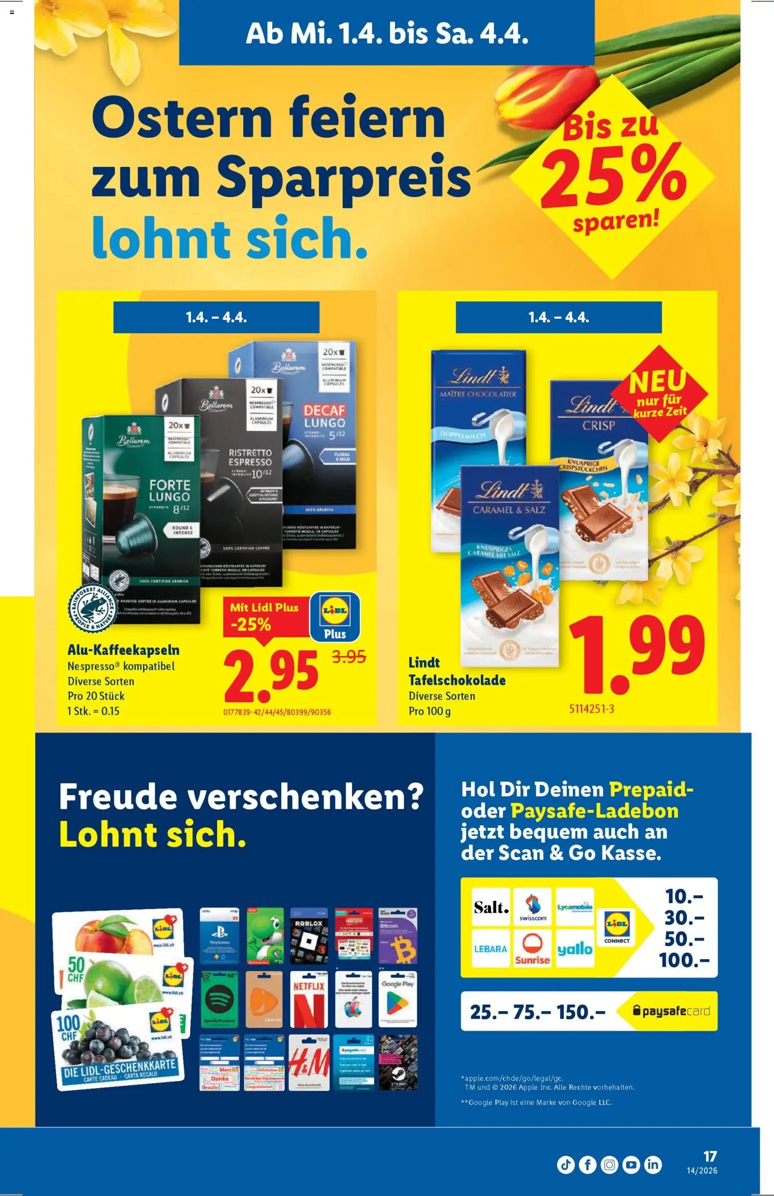 Lidl aktionen (2026-04-01 - 2026-04-08)