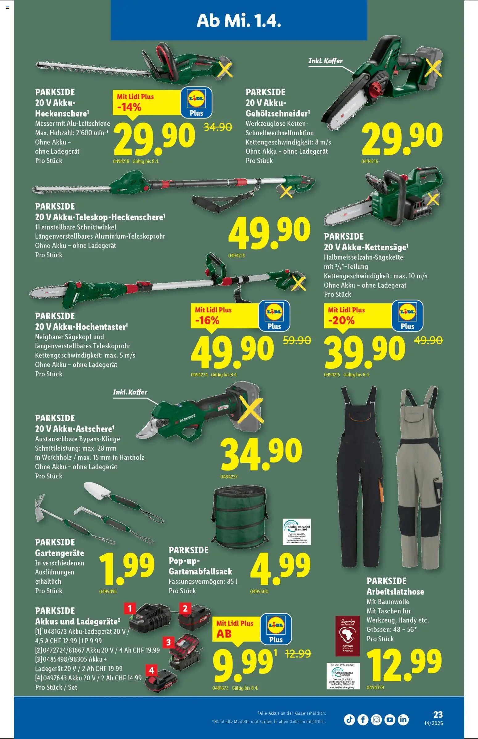 Lidl aktionen (2026-04-01 - 2026-04-08)