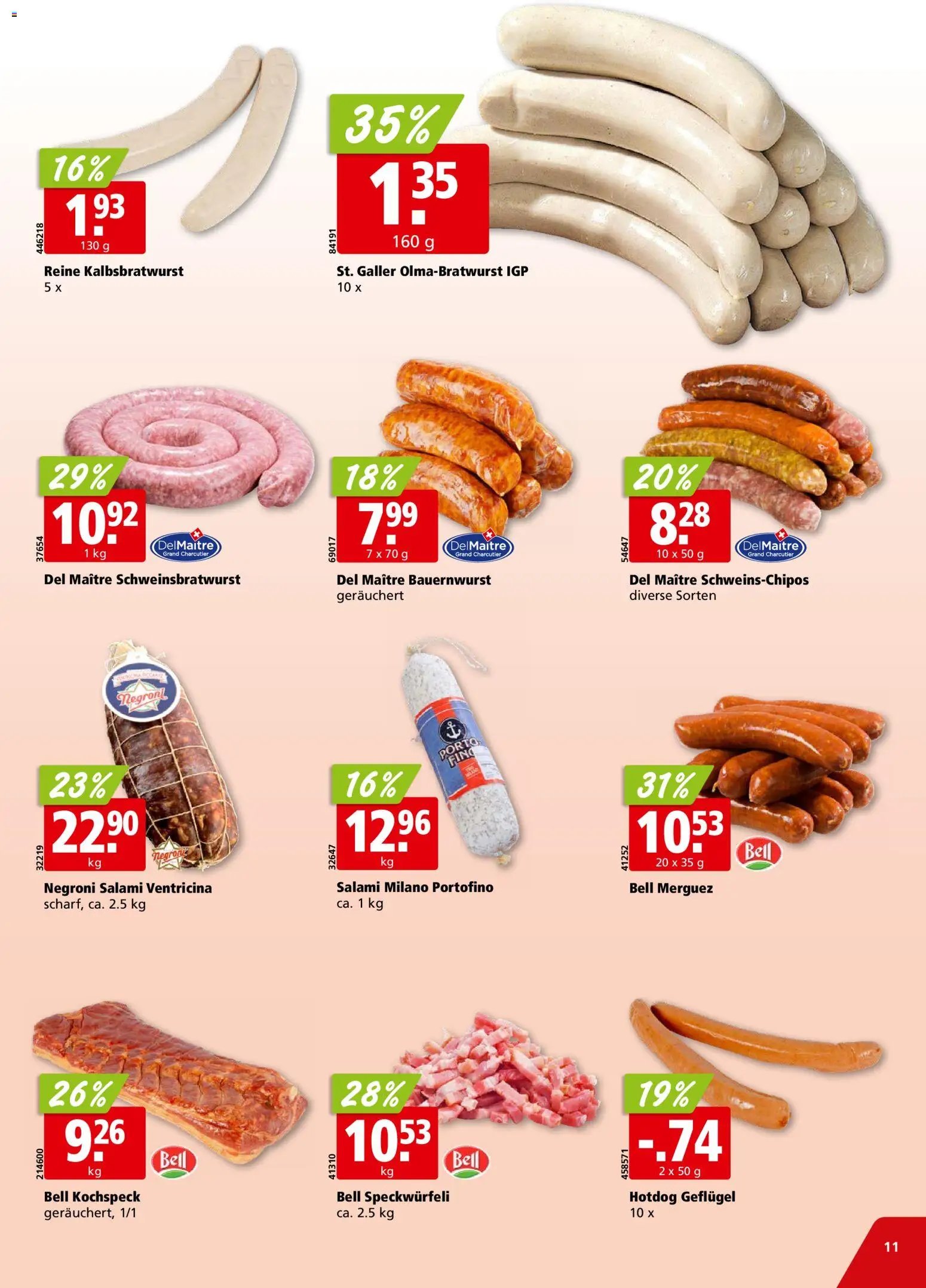 Aligro aktionen Chavannes, Matran, Genf, Sitten