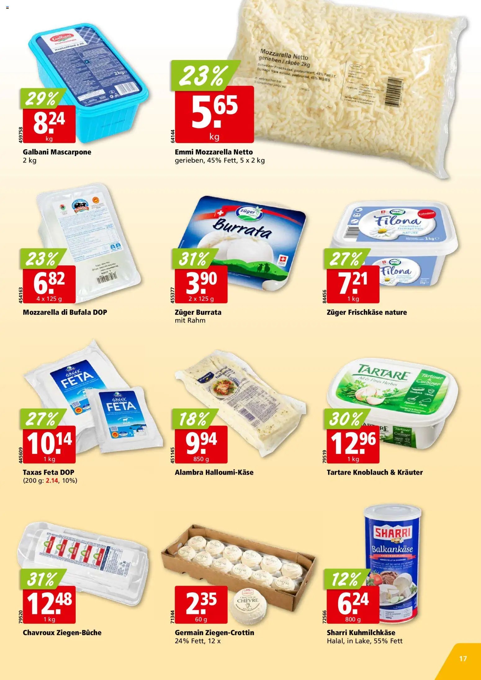 Aligro aktionen Chavannes, Matran, Genf, Sitten