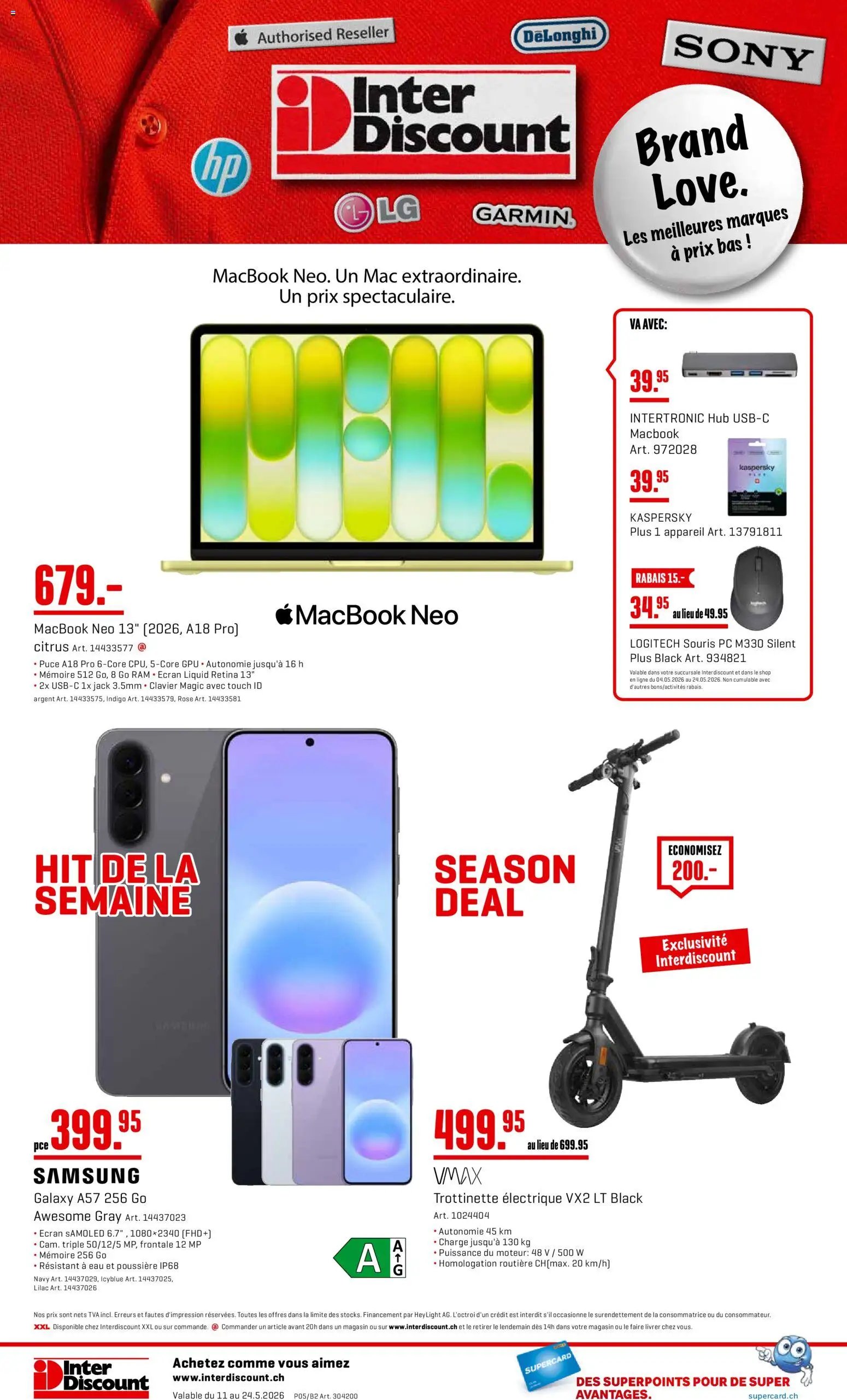Interdiscount aktionen Hit De La Semaine (2026-05-11 - 2026-05-24)