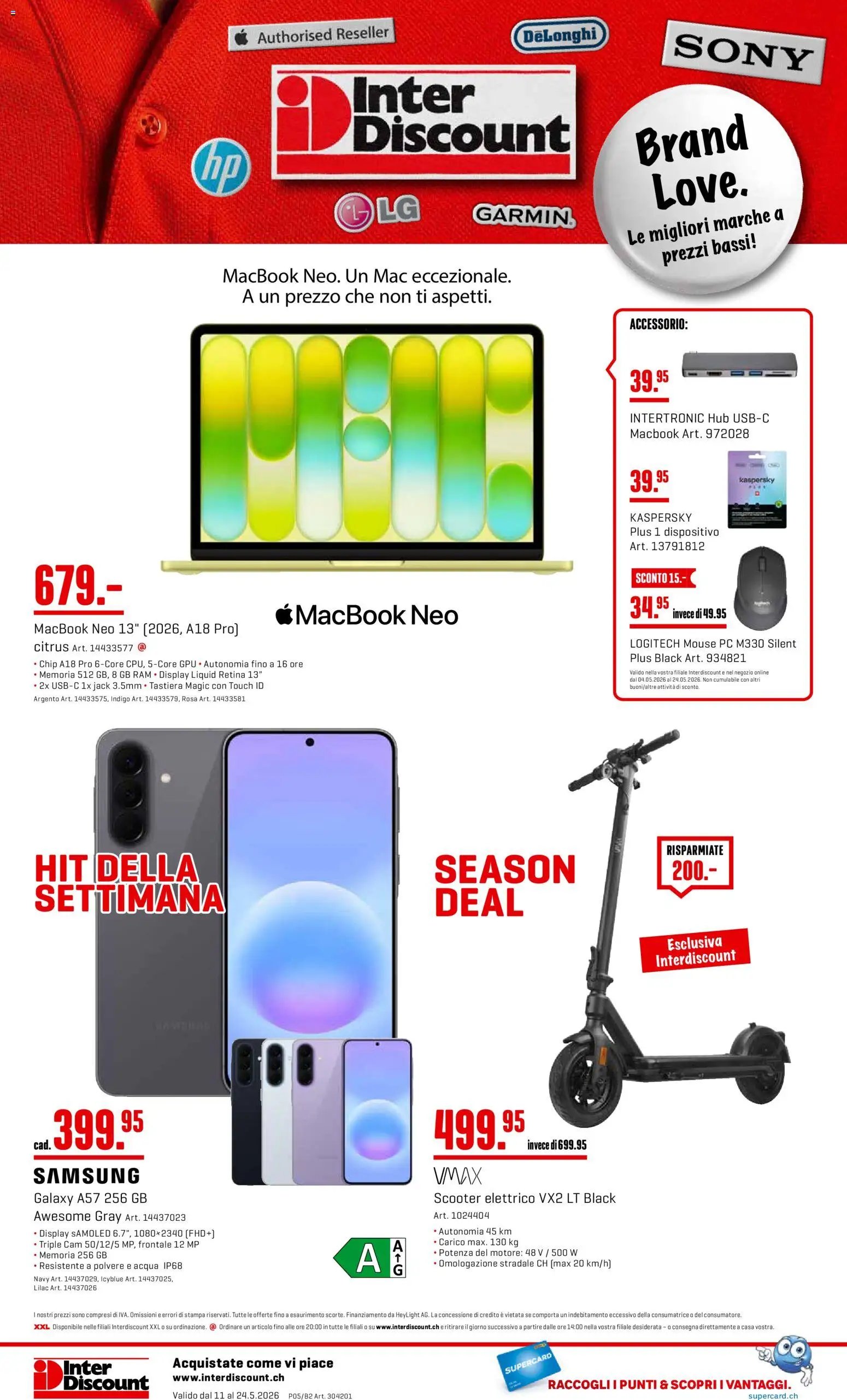 Interdiscount aktionen Hit Della Settimana (2026-05-11 - 2026-05-24)