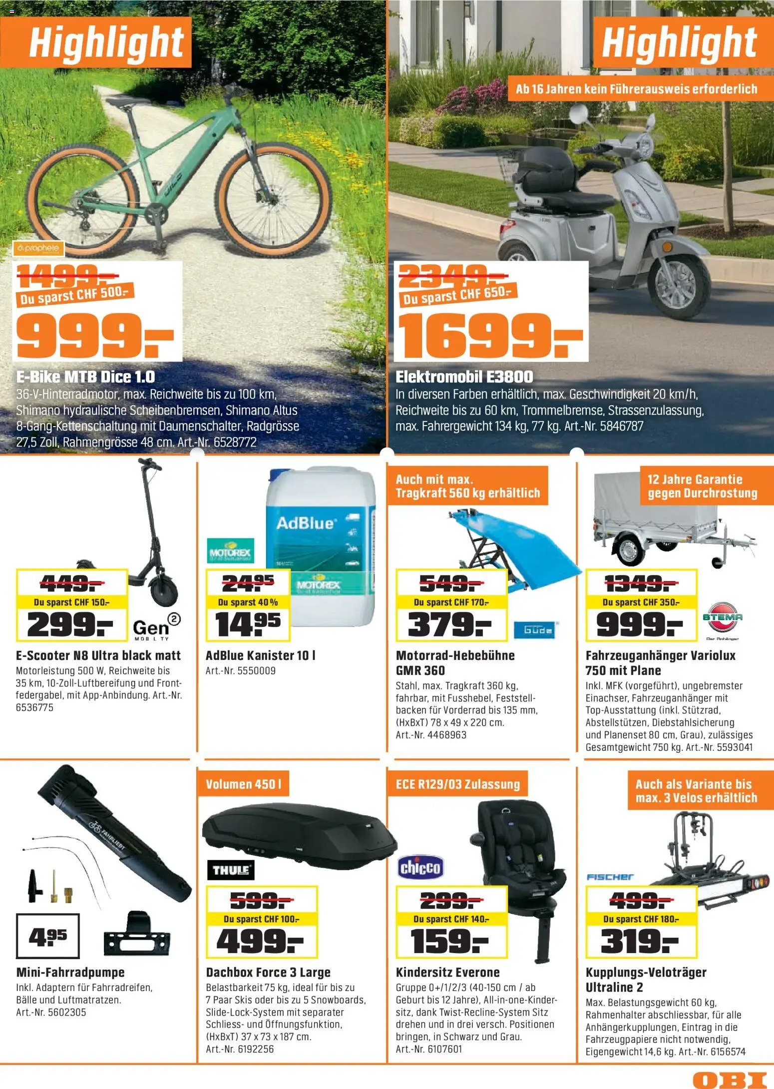 OBI - UNSERE SUPERDEALS!