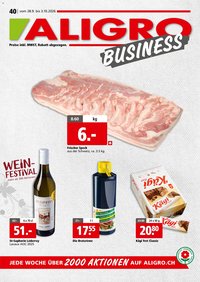Aligro aktionen Business Schlieren, Gossau SG, Frauenfeld, Rapperswil-Jona, Sargans, Bern