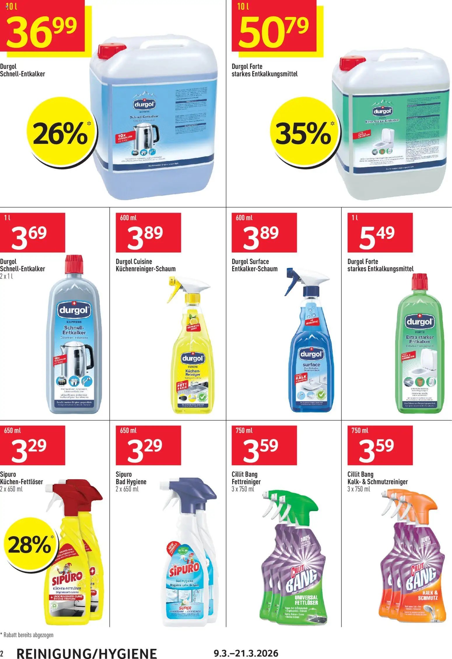 Prodega aktionen Reinigung (2026-03-09 - 2026-03-21)