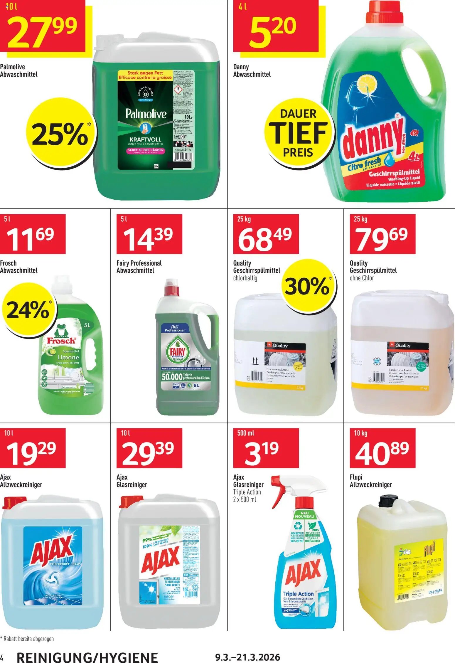 Prodega aktionen Reinigung (2026-03-09 - 2026-03-21)